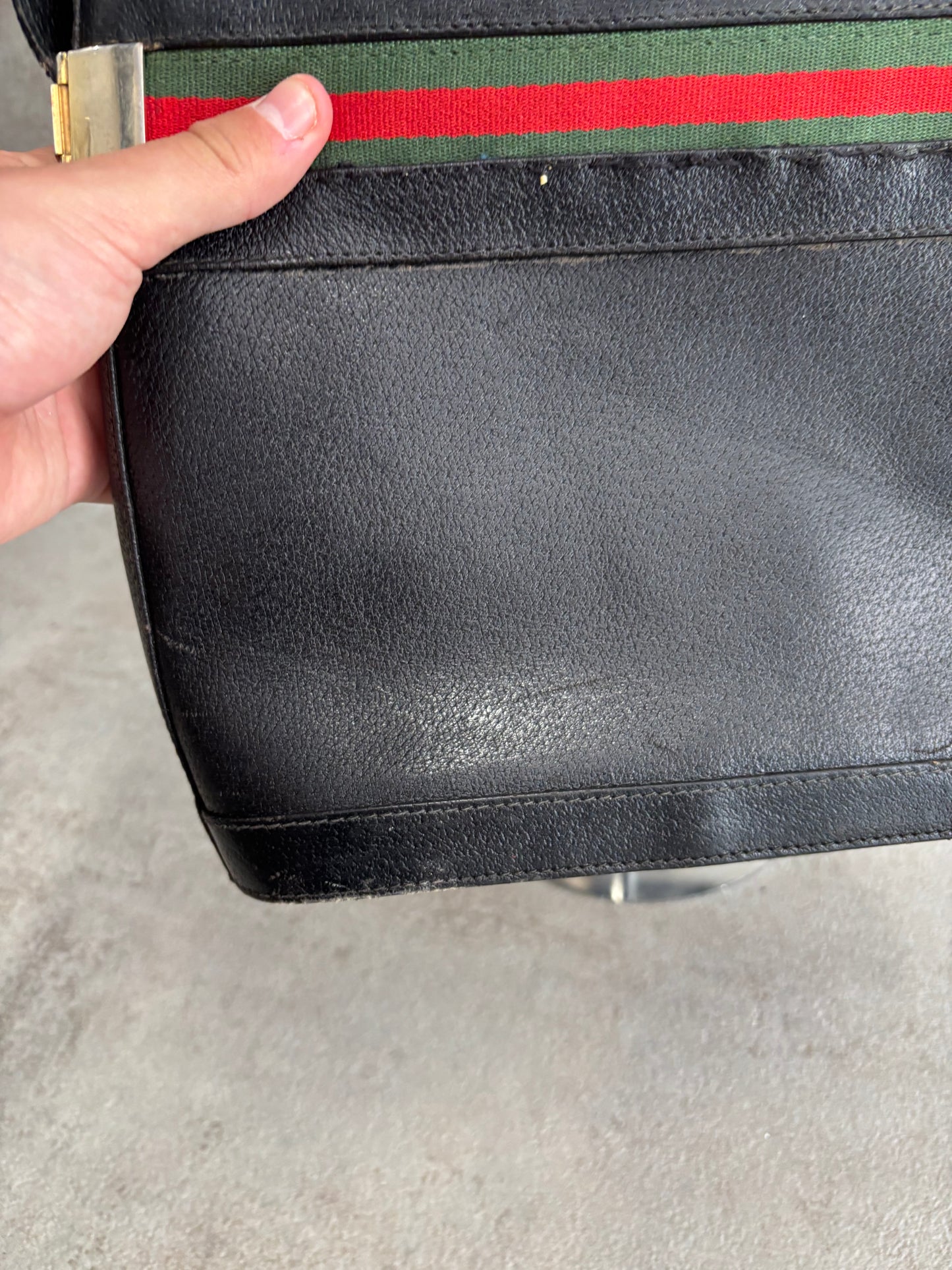 Bolsa Ophidia Bucket Cuero Gucci 80s Vintage