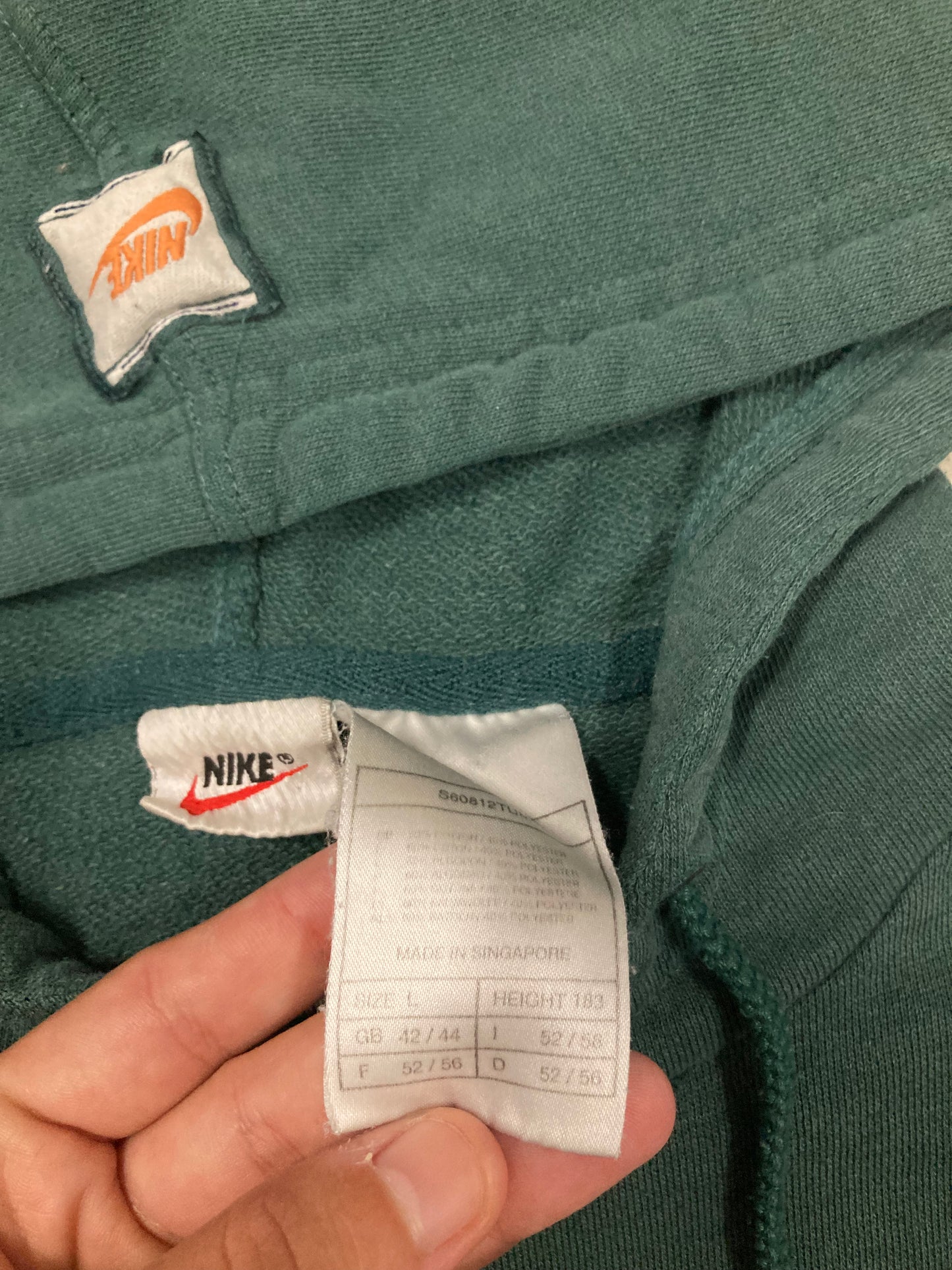 Hoodie Nike ‘Big Logo Embroidered’ 90s Vintage - L