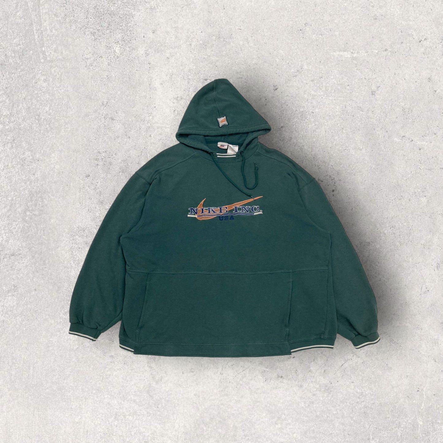 Hoodie Nike ‘Big Logo Embroidered’ 90s Vintage - L