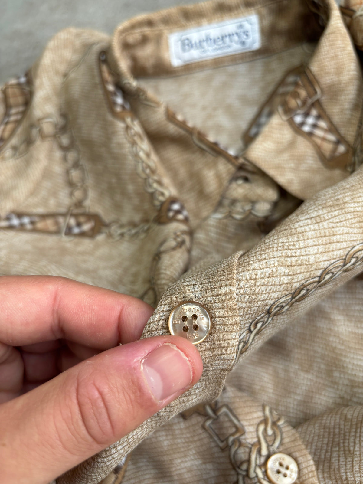 Camisa Mesh Burberry 90s Vintage - M Woman