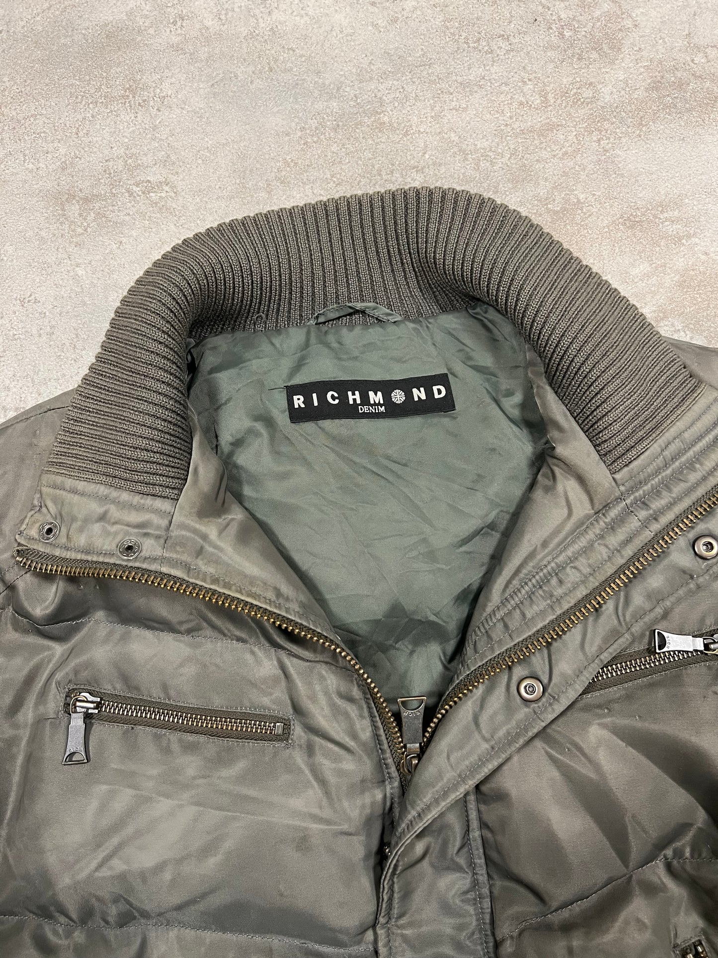 Chaqueta Bomber Vintage Richmond 00’s Multizip - M