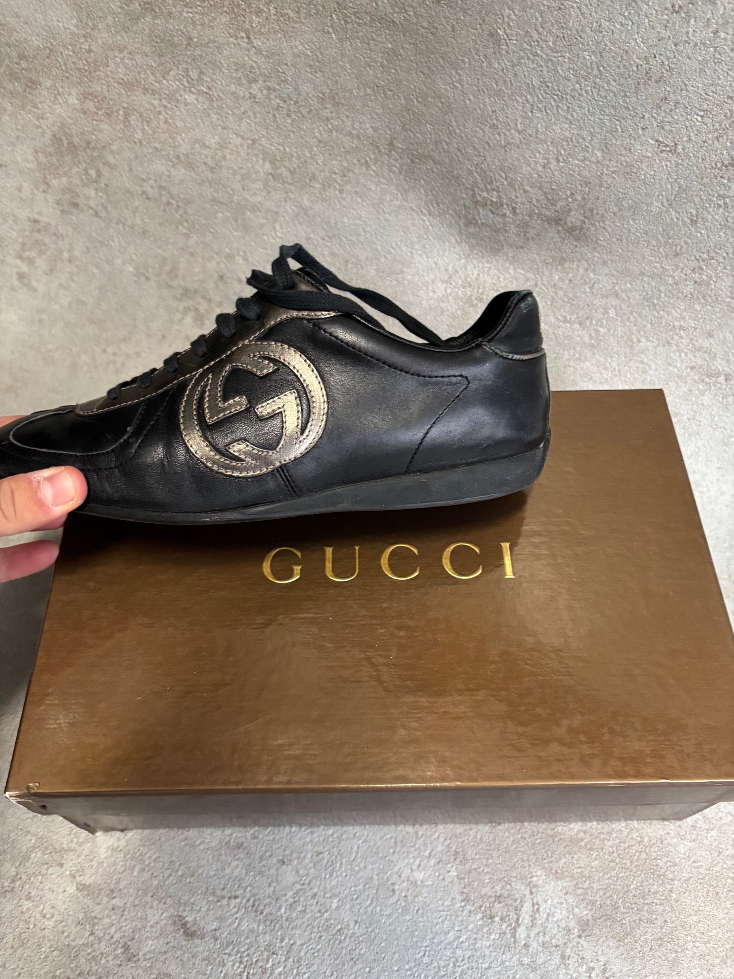 Zapatillas Deportivas Leather Gucci 00s Vintage With OG Case - 37