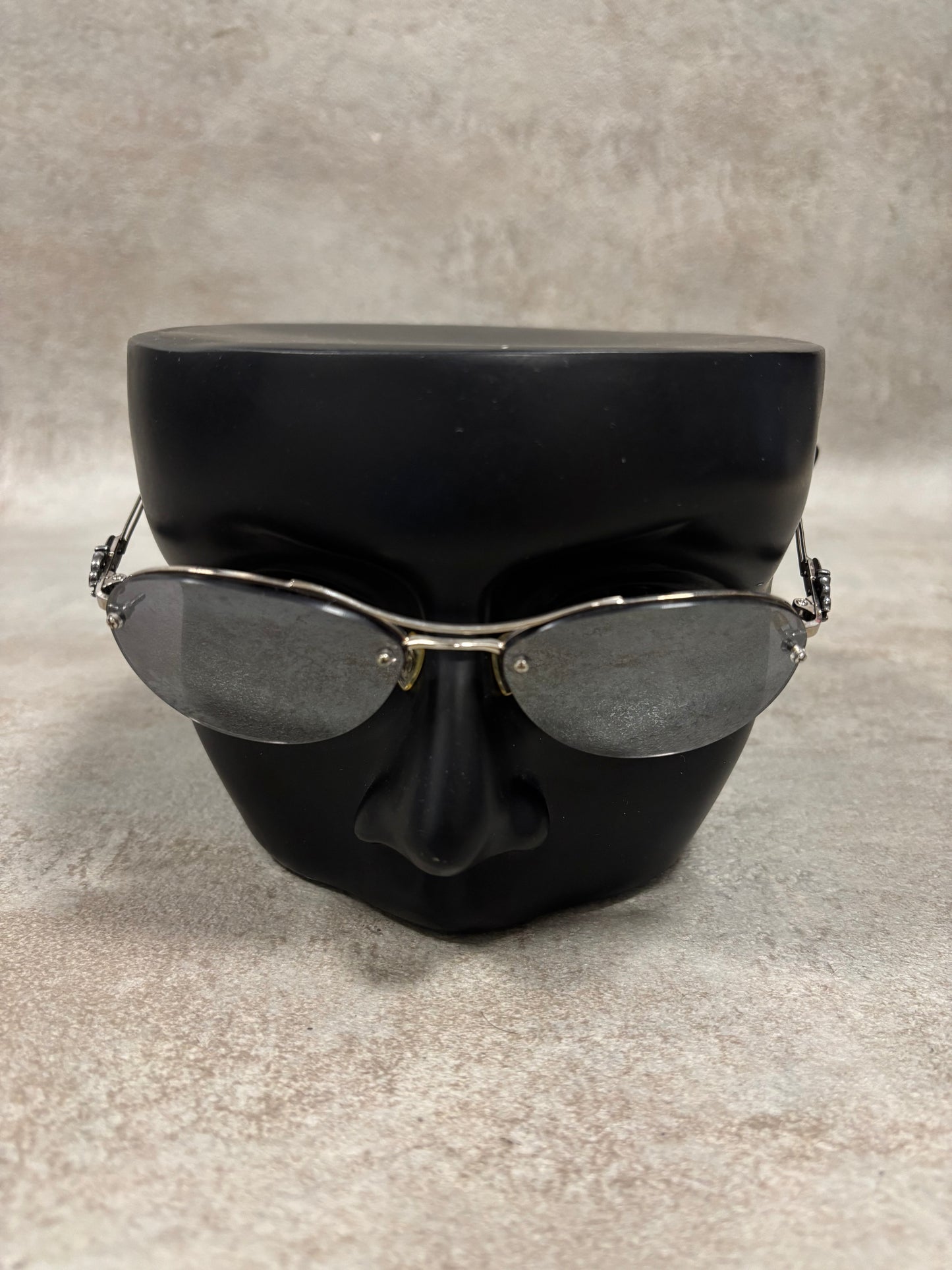 Gafas Ovaladas ‘Drag Pipe IV Shiny Black’ Metálicas Chrome Hearts