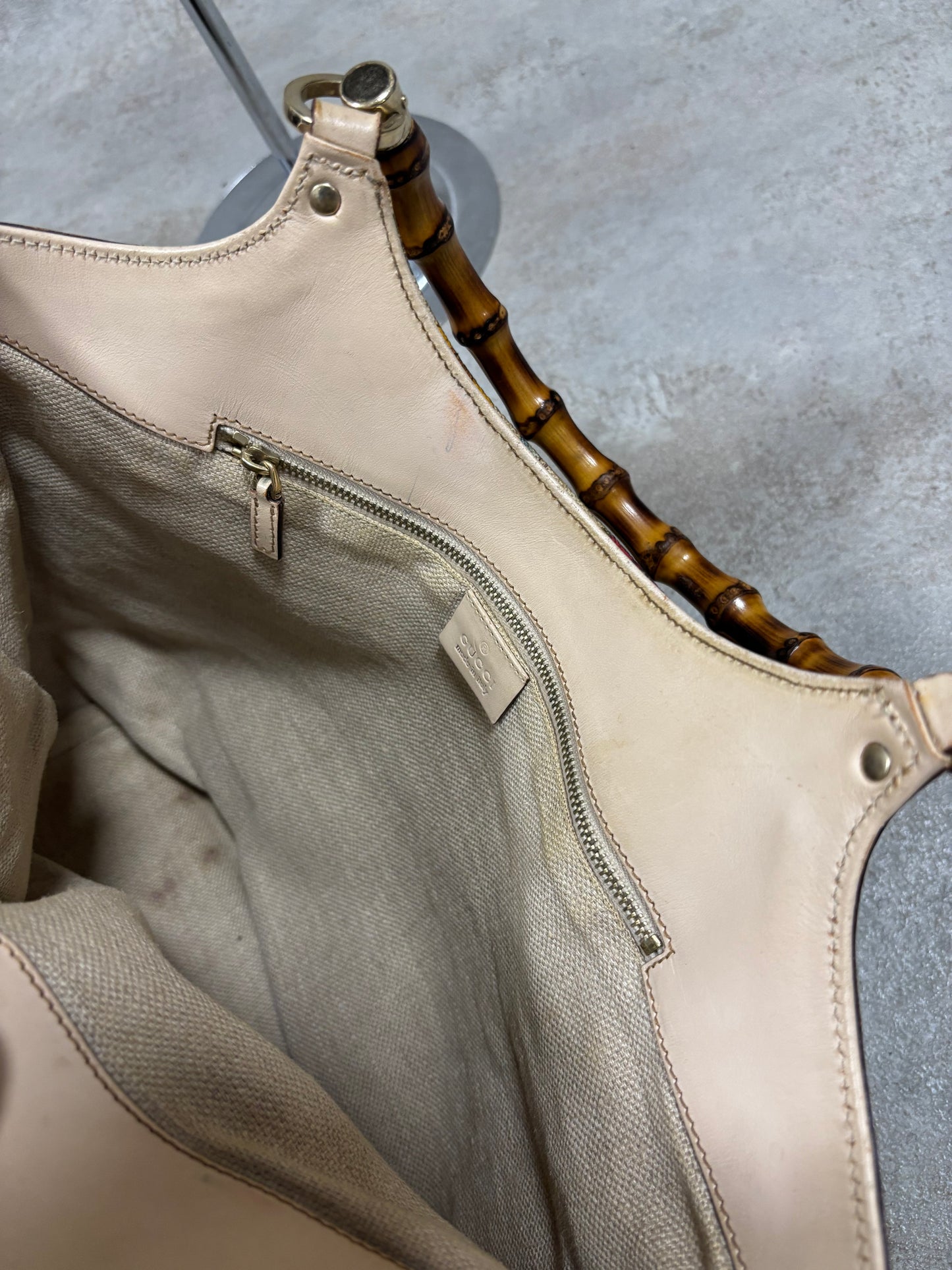 Bolso Lona Hombro ‘Bamboo Flora’ Gucci 00s Vintage