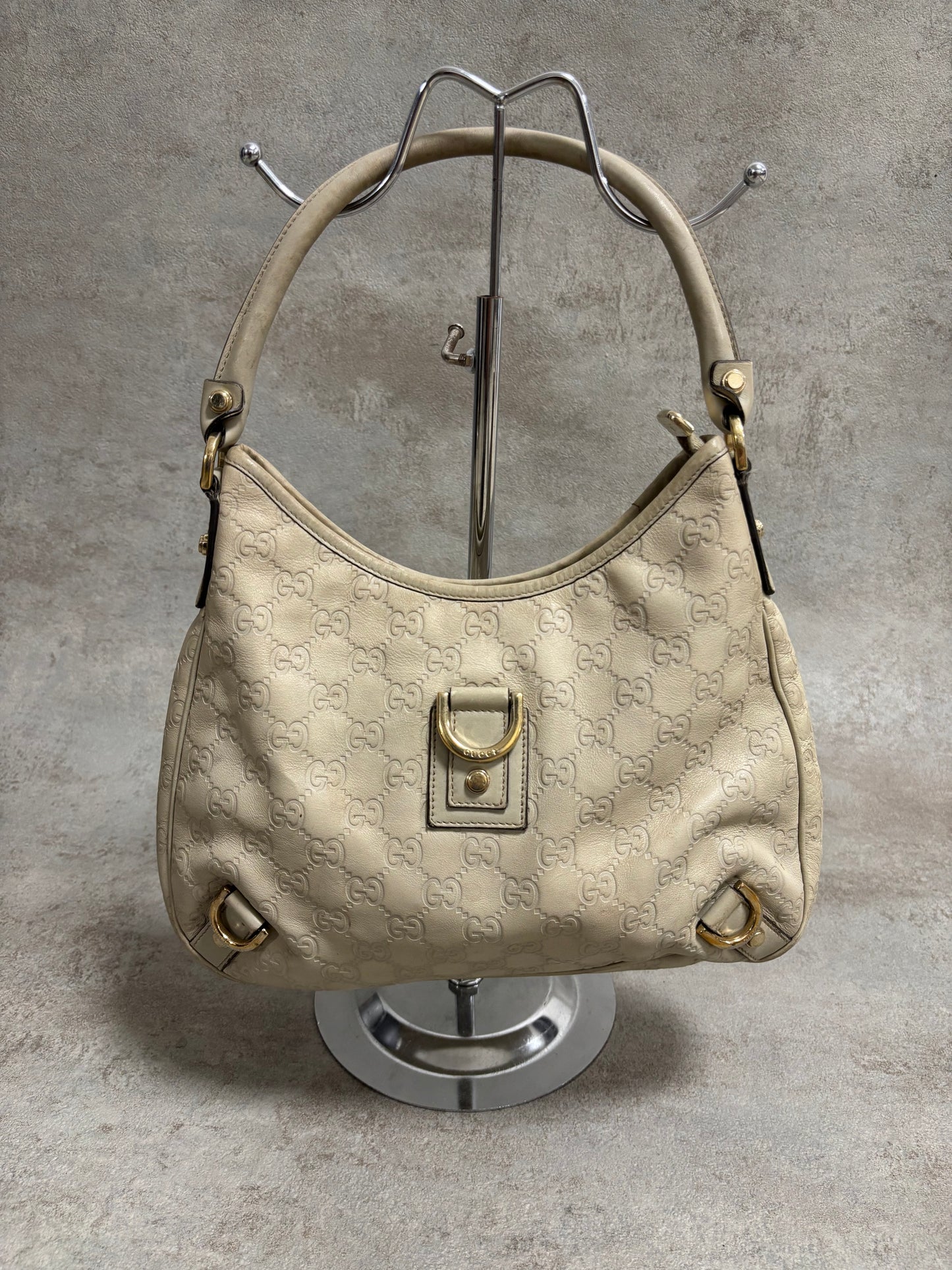 Bolso Hobo D-Ring Abbey Guccissima Cuero Gucci 00s Vintage