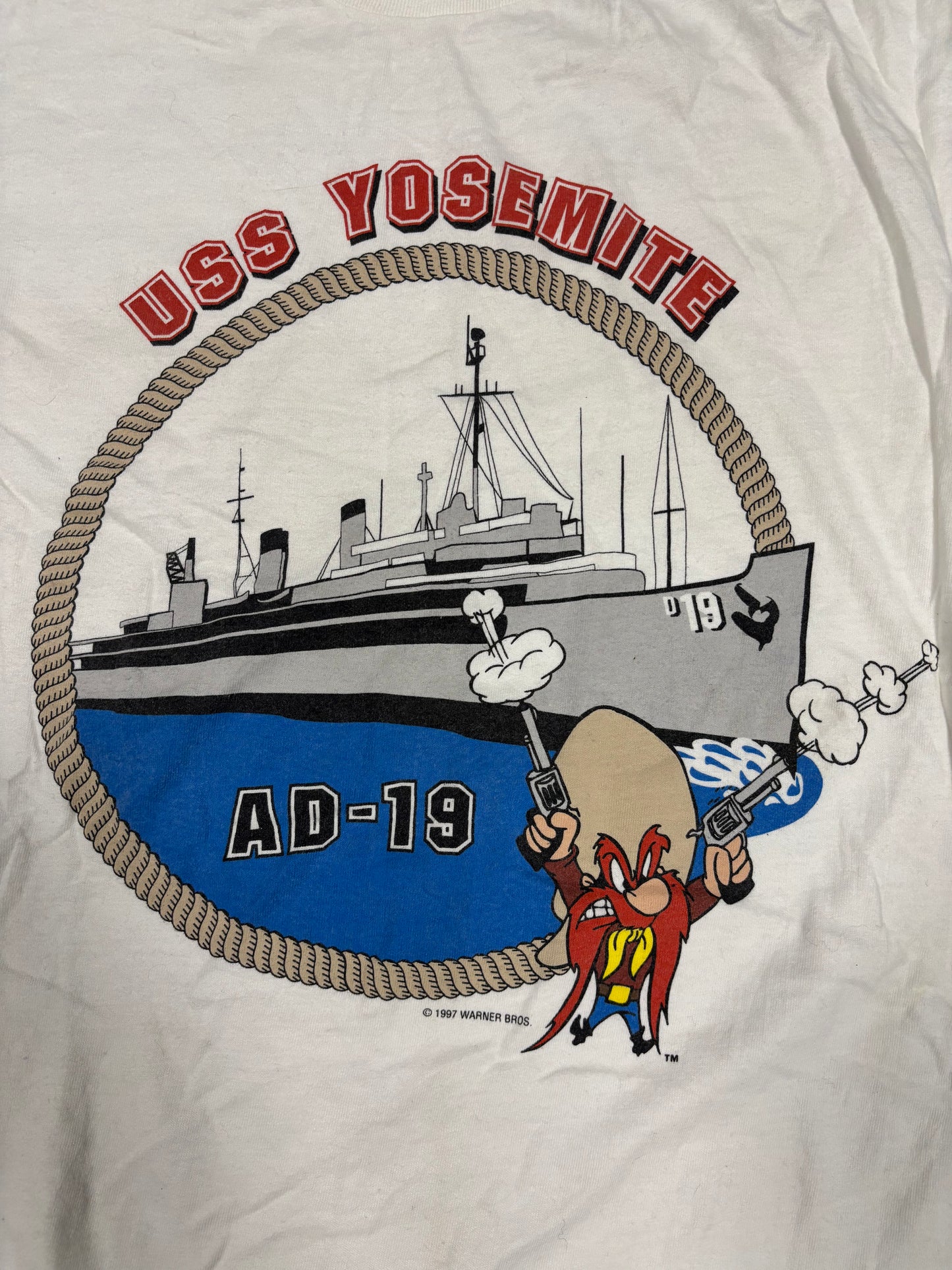 Camiseta Gráfica Looney Tunes Yosemite 1995 Vintage - M