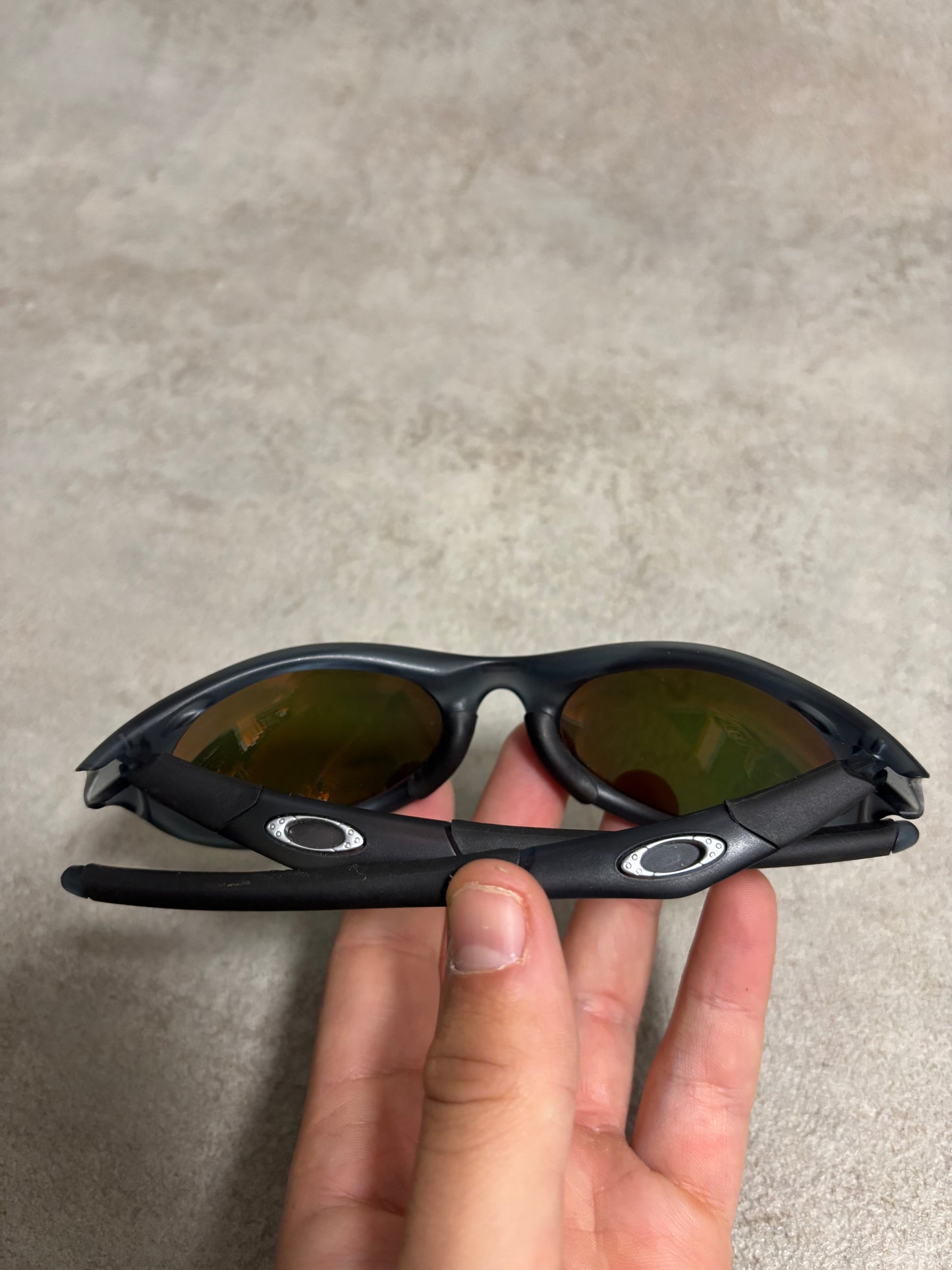 Gafas Oakley Eye Jacket Crystal Black Fire Iridium 3.0 2002 Vintage