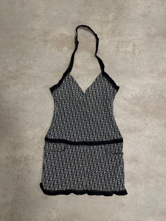 Vestido Corto Monogram Christian Dior 00s Vintage - M
