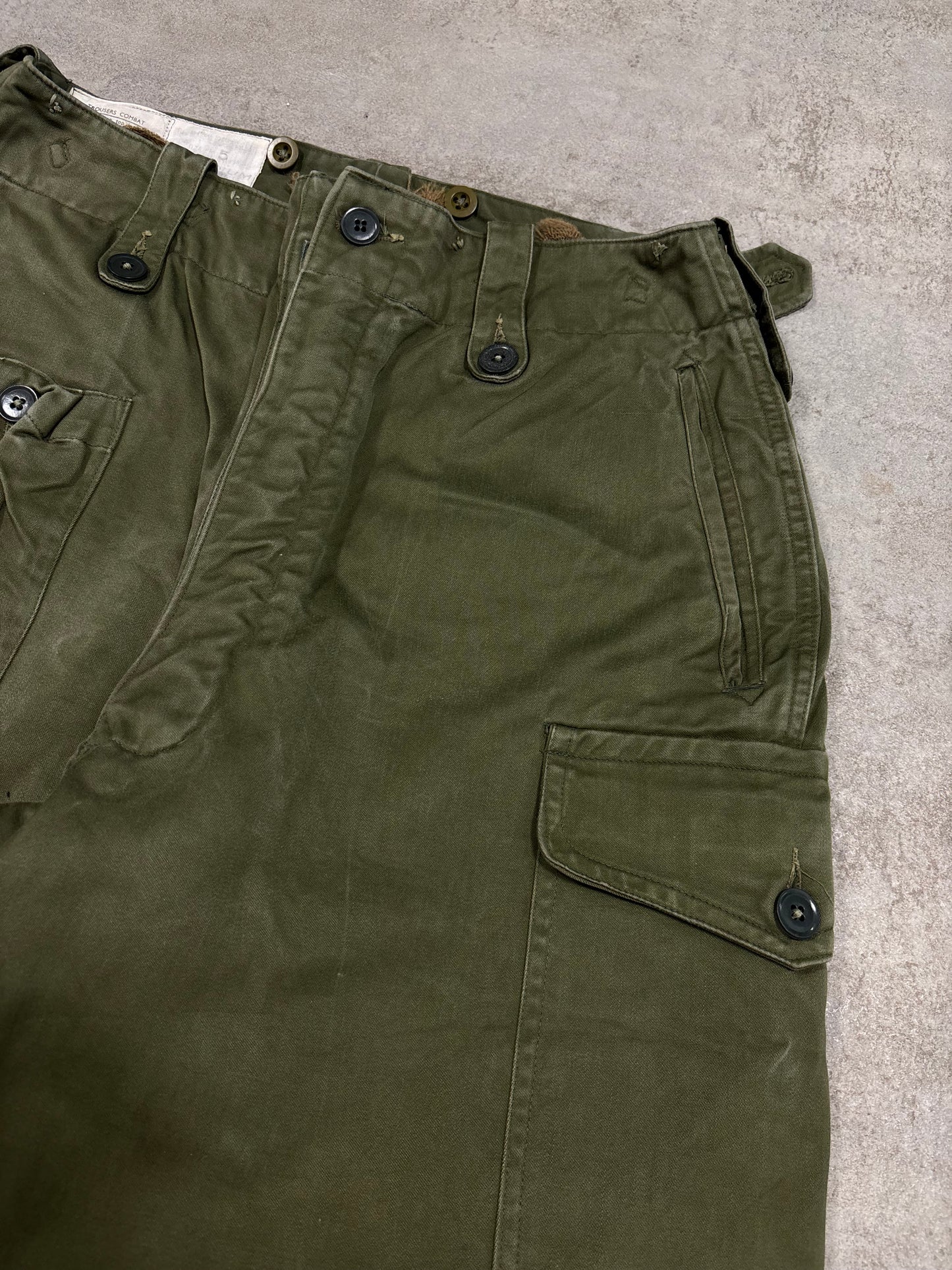 Pantalones De Combate Multipocket Militares Ejército Británico 1961 Vintage - M