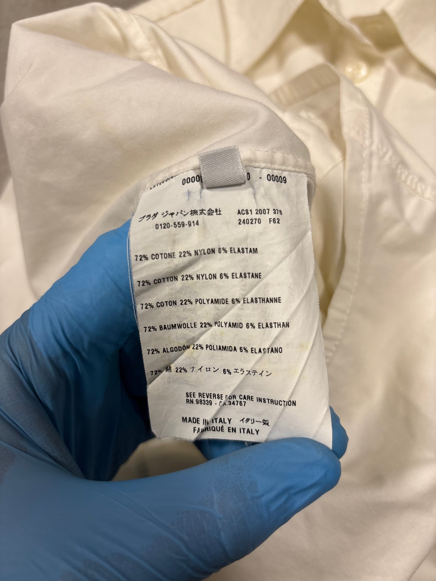 Camisa Elástica Ajustada Prada 2008 - S Woman