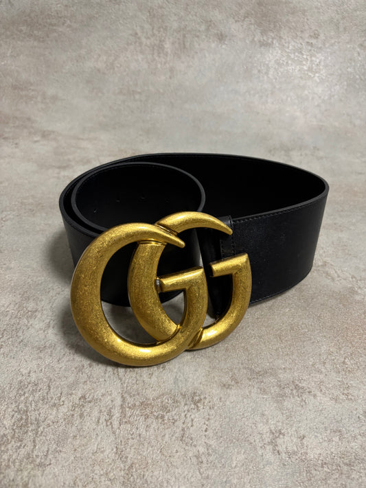 Cinturón Gucci Hebilla Oversize 00s Vintage