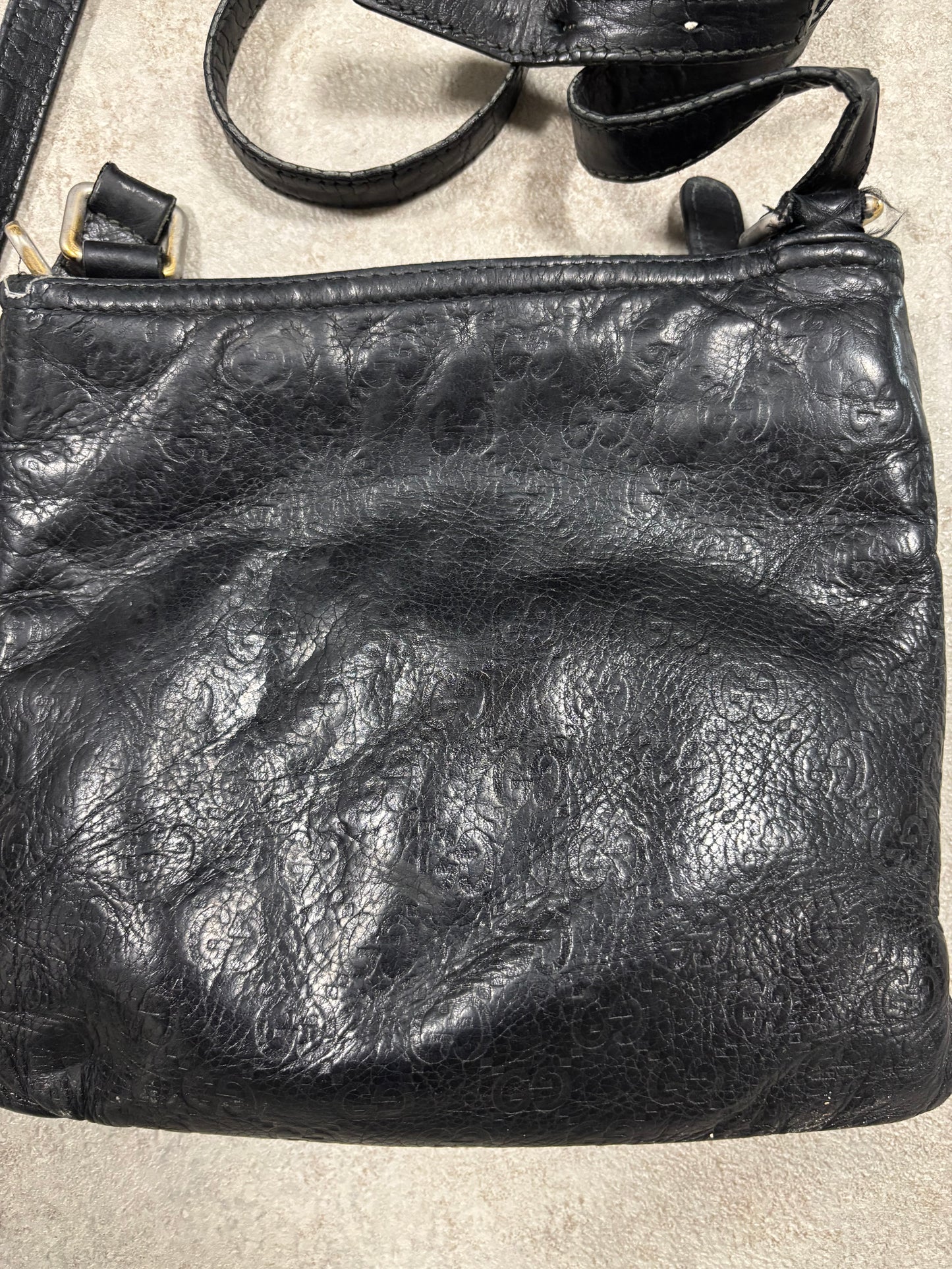 Bolso Bandolera Guccissima Monogram Cuero Gucci 00s Vintage