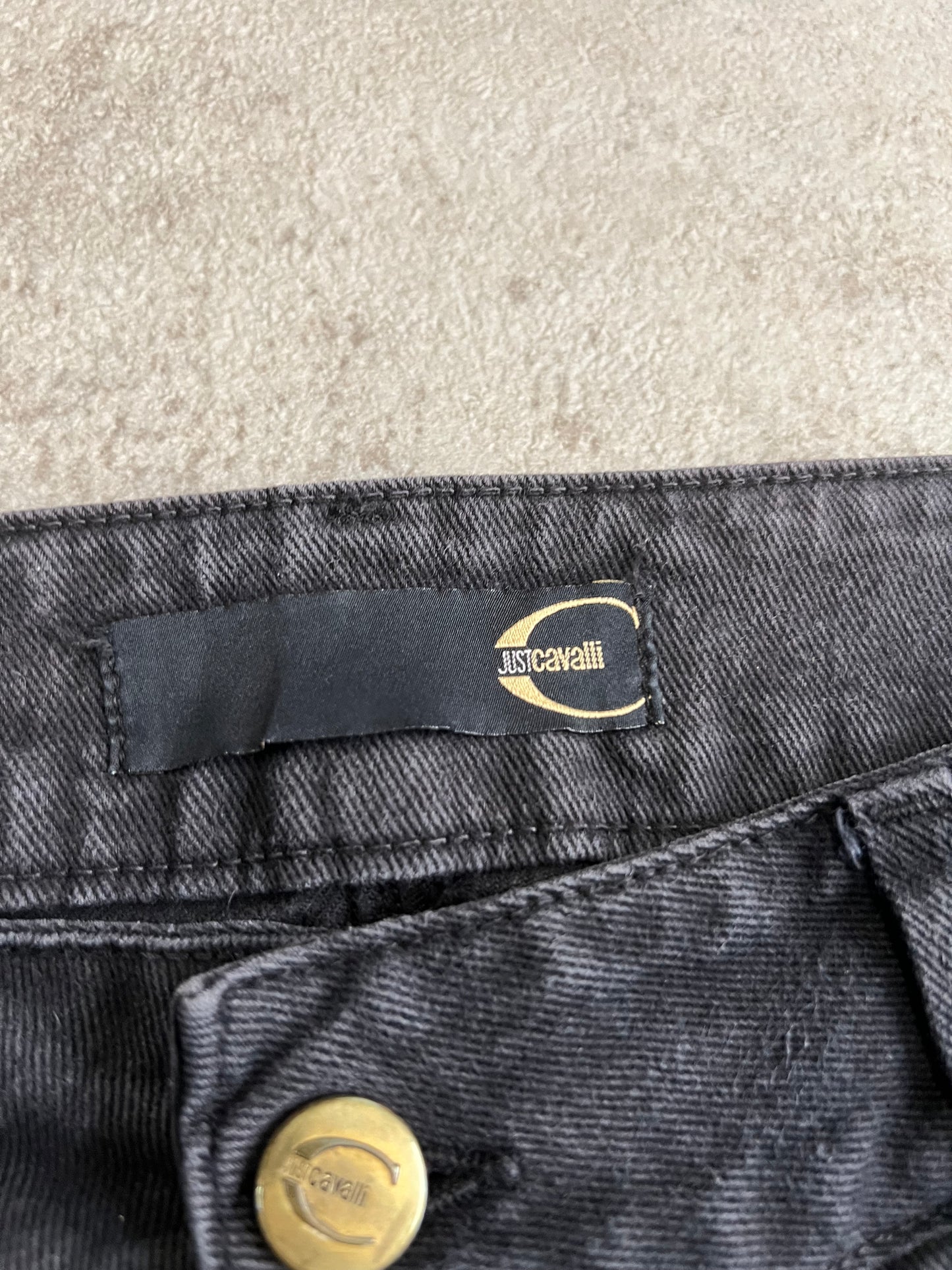 Pantalones Rectos Tiro Bajo Vintage Just Cavalli 00’s - M