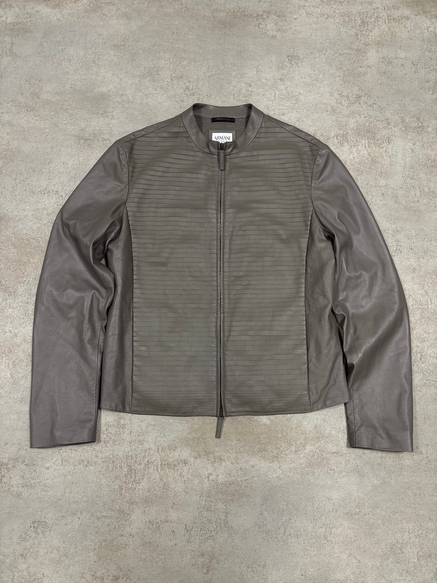 Chaqueta Cuero Panelado Armani Collezioni - M