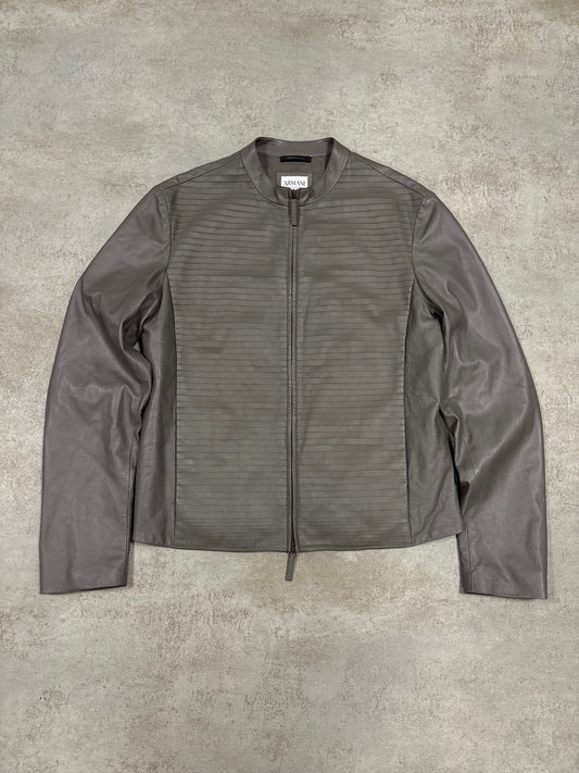 Chaqueta Cuero Panelado Armani Collezioni - M