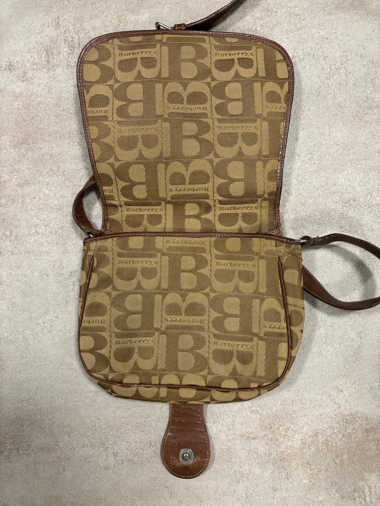 Bolso Bandolera Monogram Burberry 00s Vintage