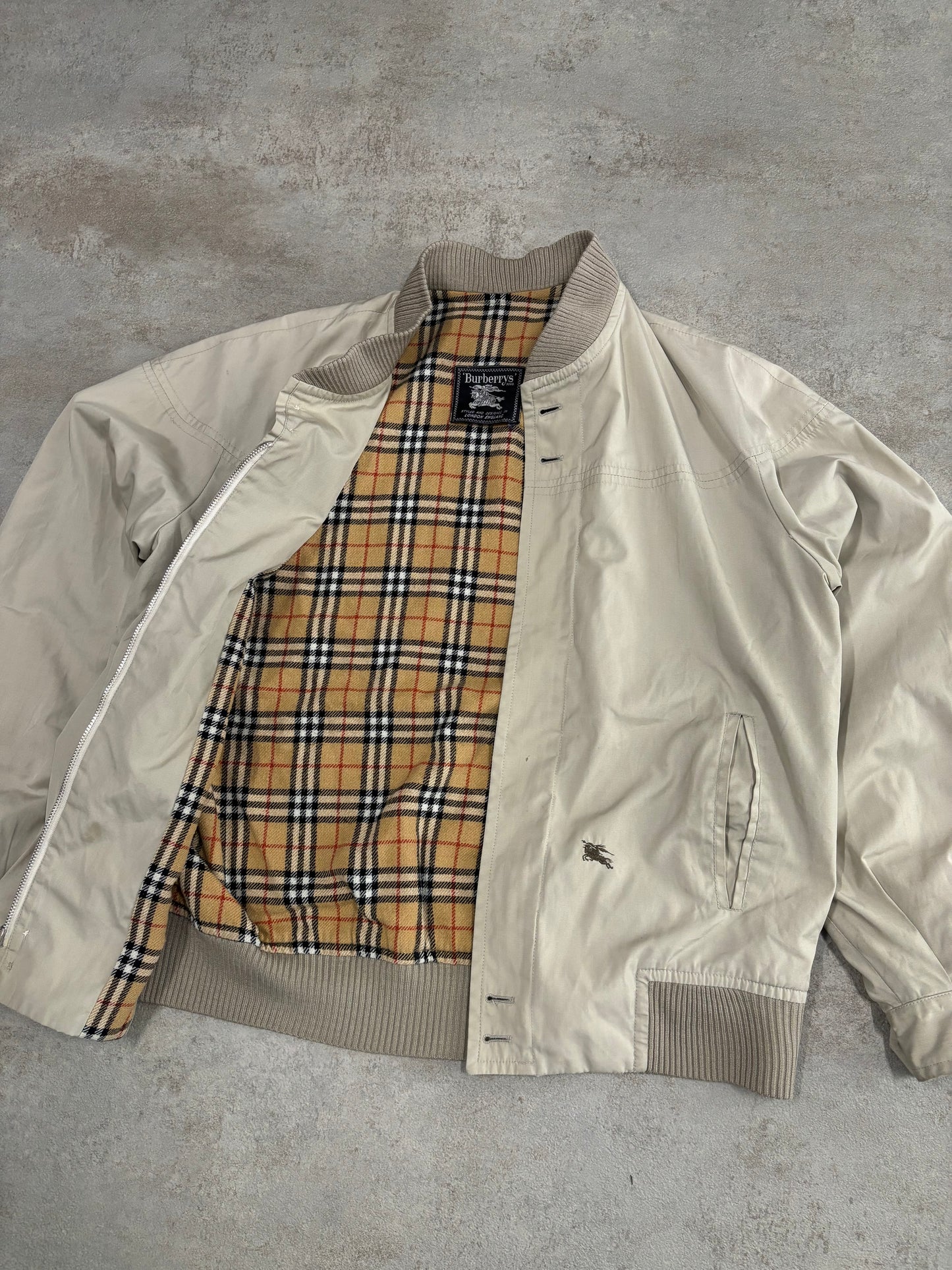 Chaqueta Harrington Burberry 90s Vintage - M