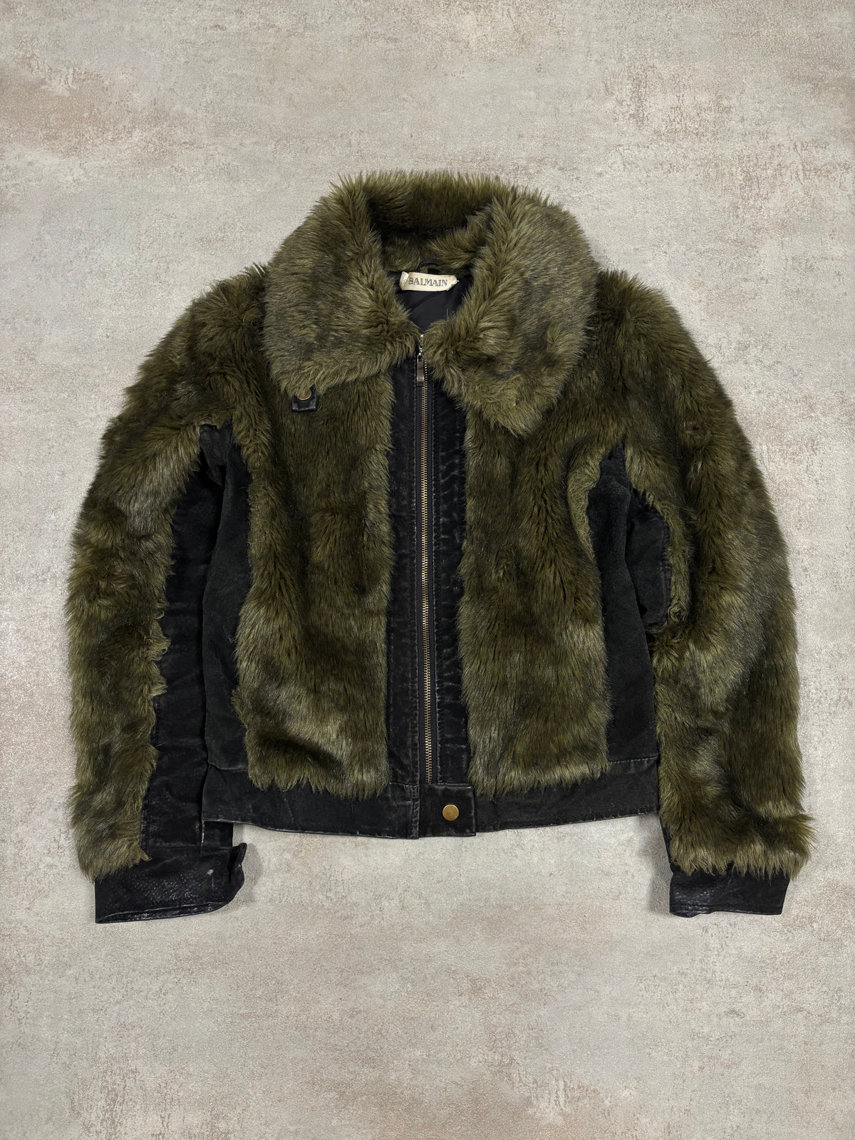 Chaqueta ‘Faux Fur’ Cuello Convertible Balmain 00s Vintage - M Woman