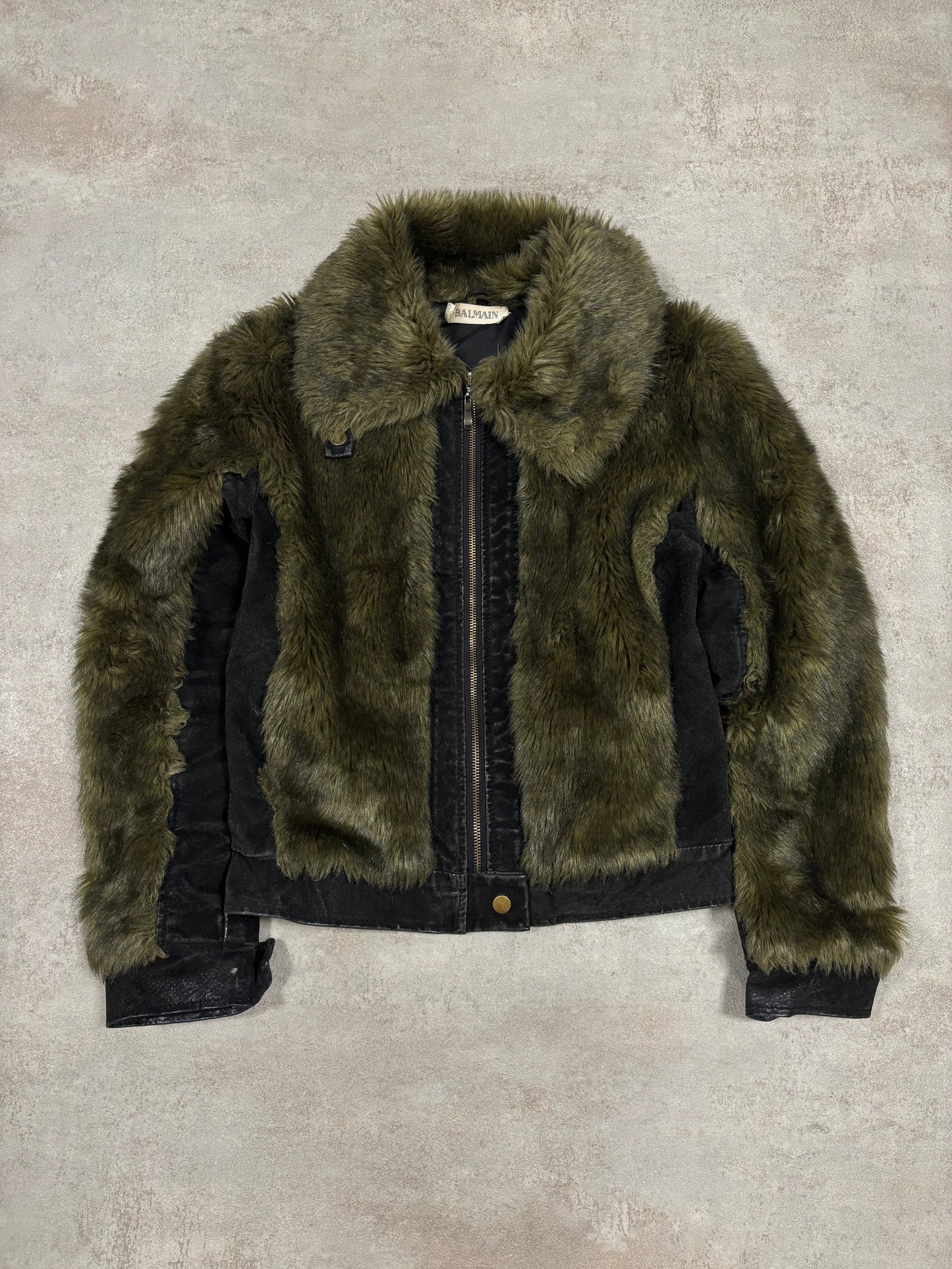 Chaqueta ‘Faux Fur’ Cuello Convertible Balmain 00s Vintage - M Woman