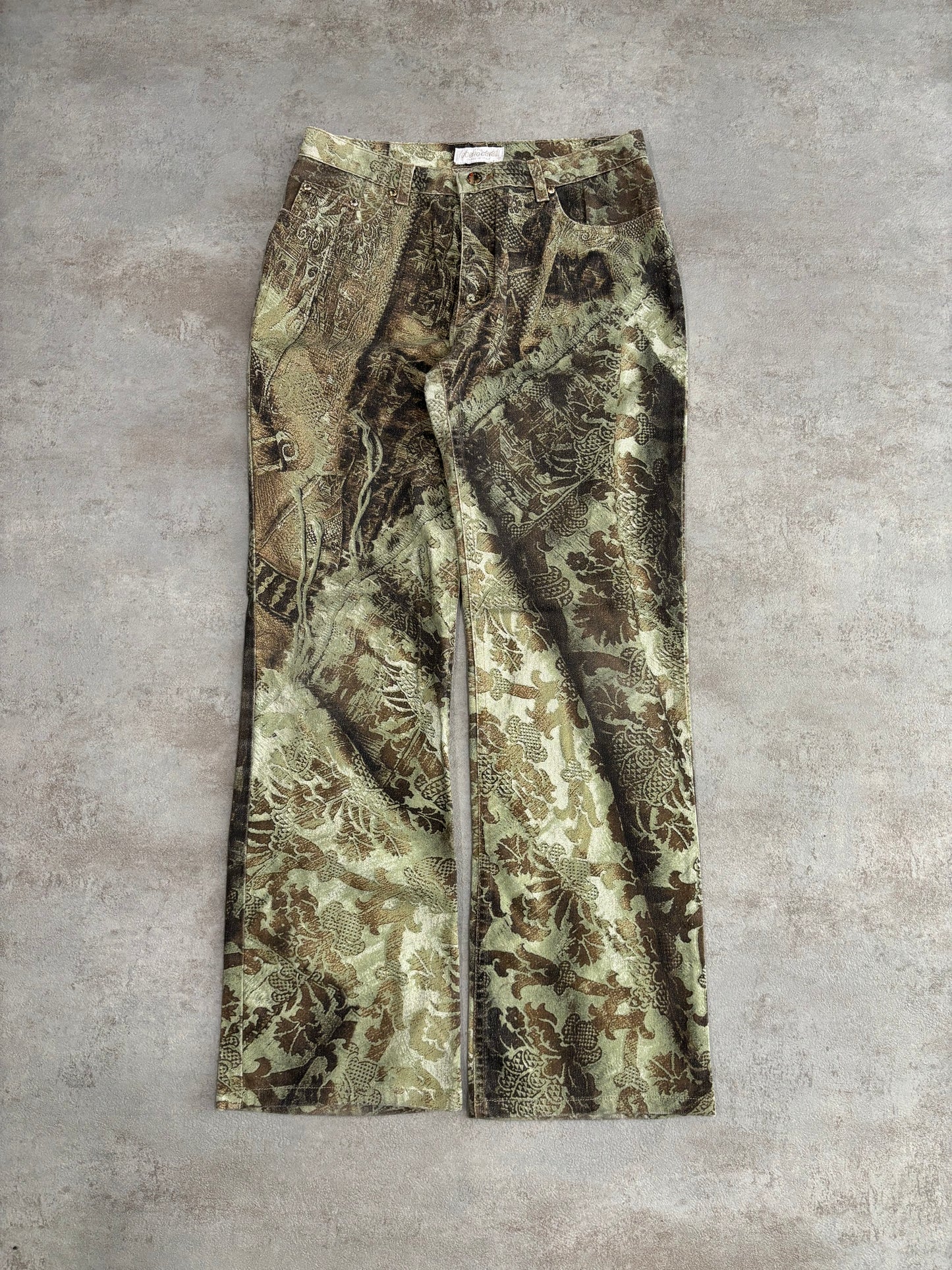 Pantalones Roberto Cavalli ‘Floral Full Print’ 90s Vintage - S