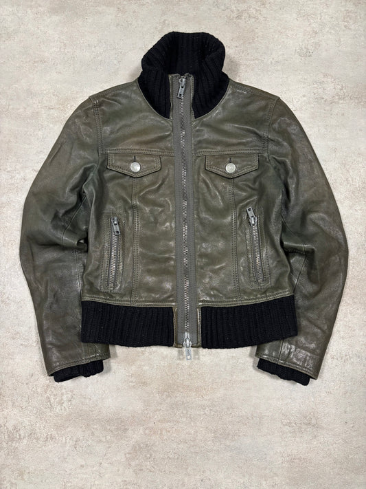 Chaqueta Cuero DKNY 00s Vintage - S