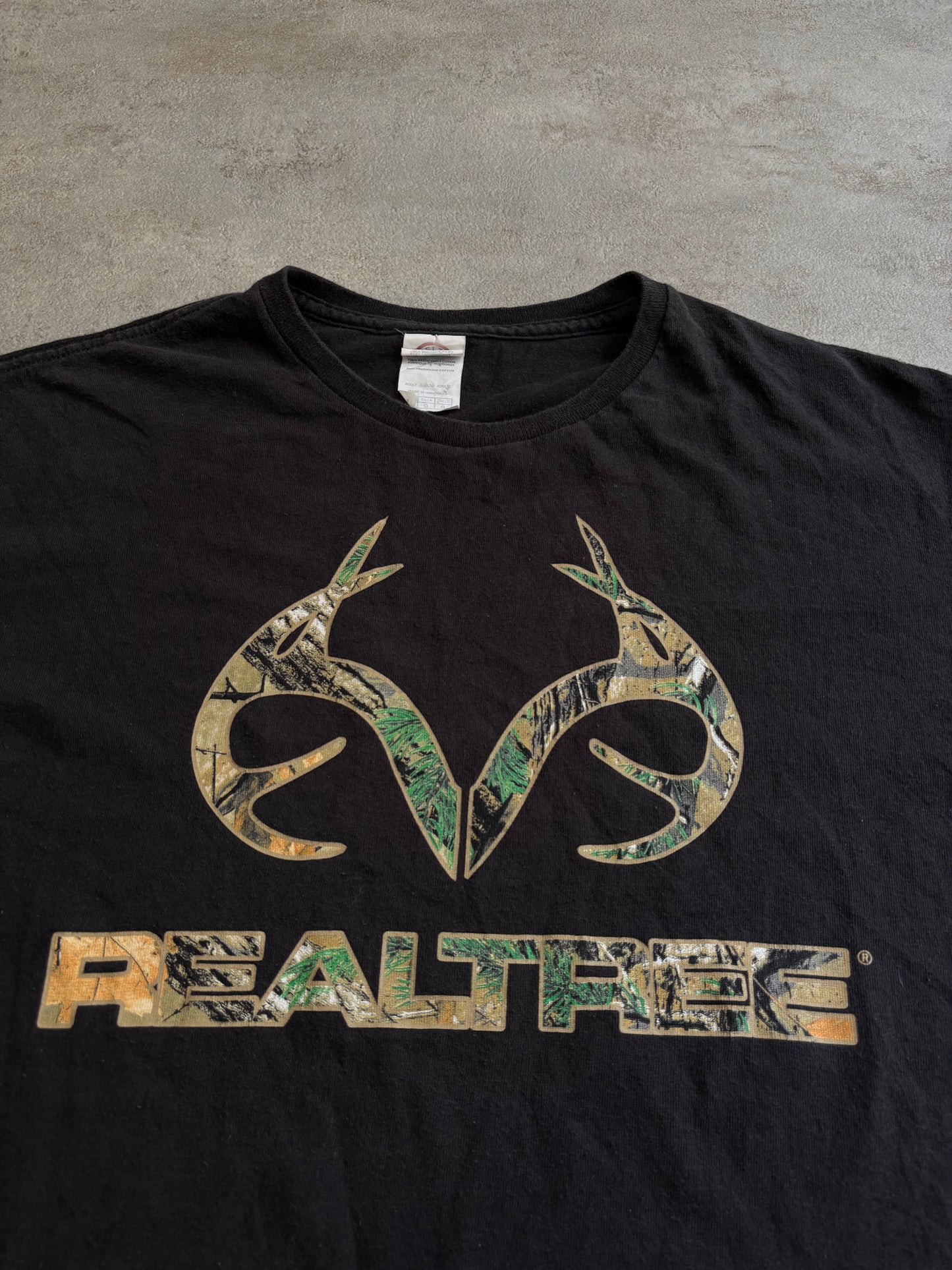 Camiseta Camuflaje Logo Real Tree 00s Vintage - L