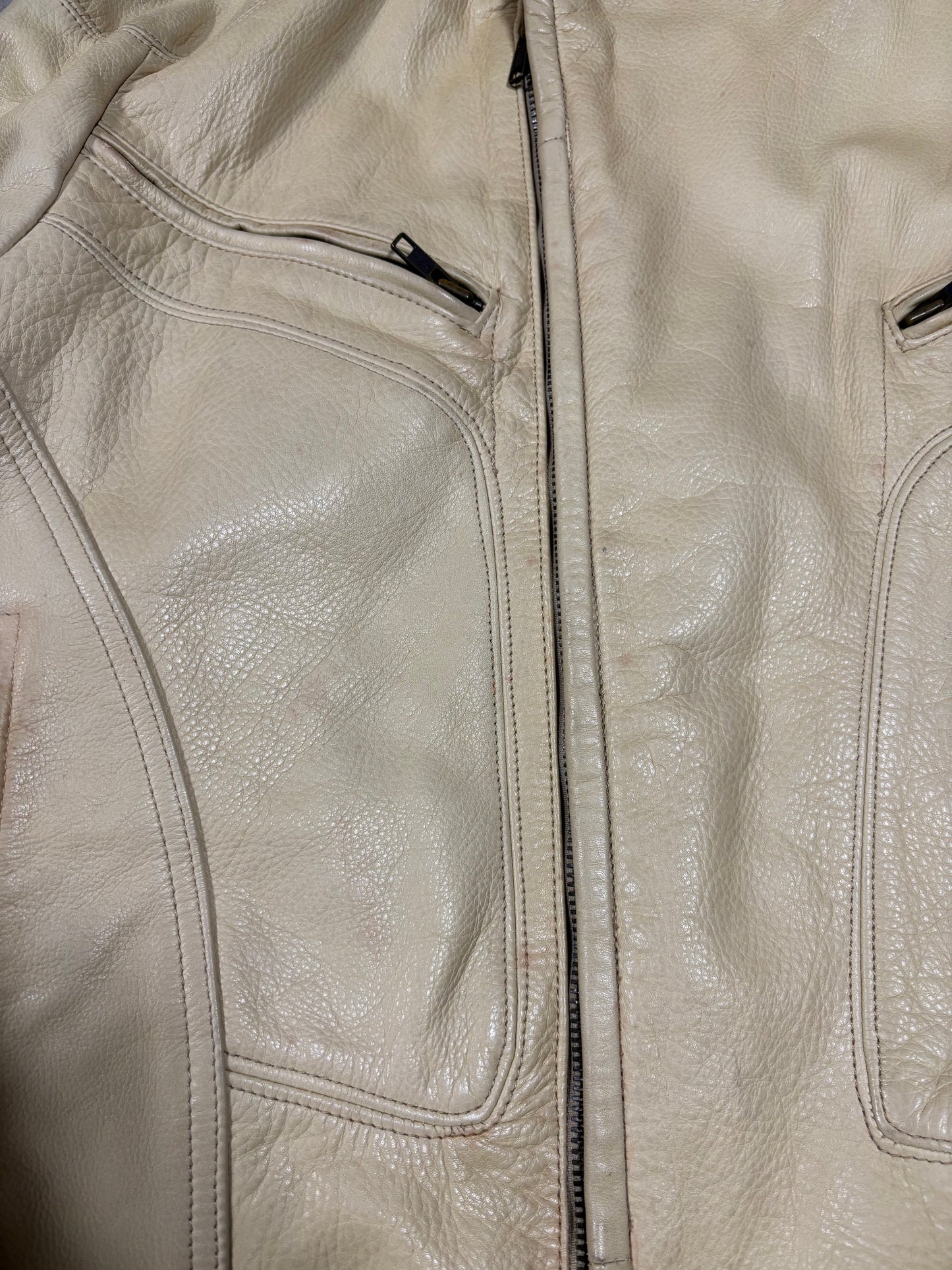 Chaqueta Asimétrica Cuero Emporio Armani 90s Vintage - M Woman