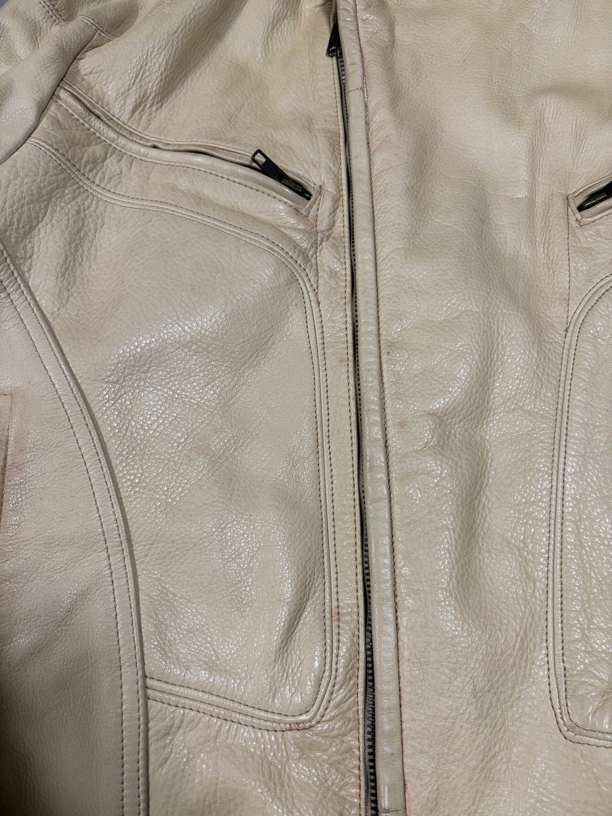 Chaqueta Asimétrica Cuero Emporio Armani 90s Vintage - M Woman