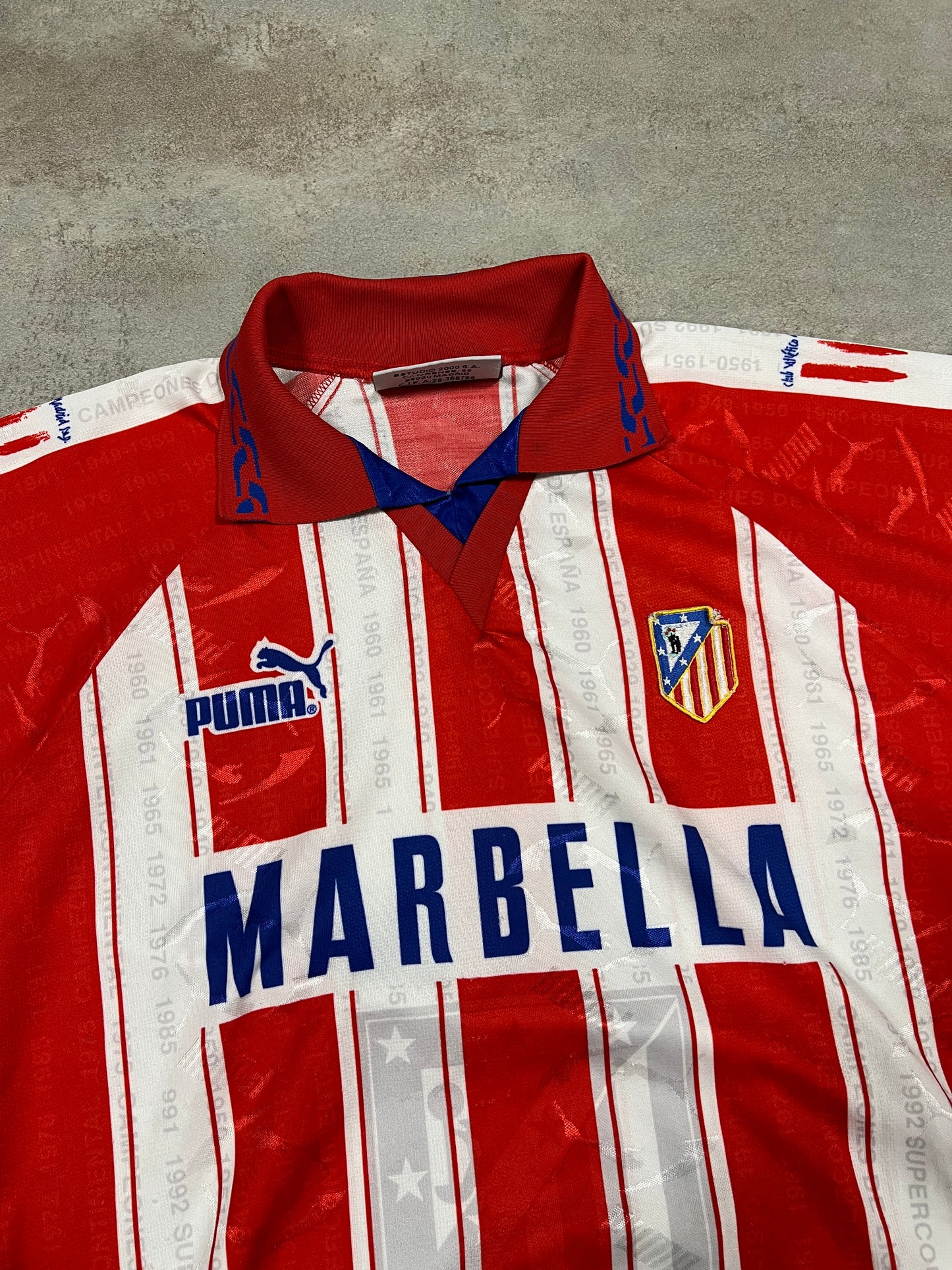Camiseta Fútbol Vintage Puma Atlético Madrid 1995/96 ‘Marbella ‘ Kit - L