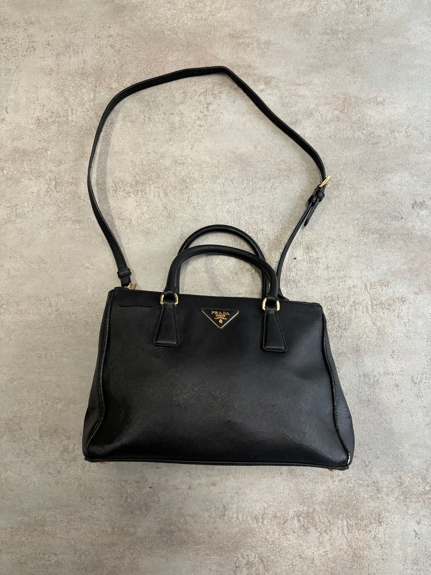 Bolso Prada Saffiano Small Galleria Double Zip Tote Bag