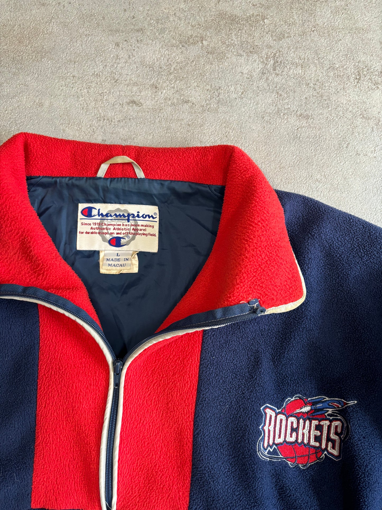 Champion 'Houston Rockets' 90s Vintage Fleece Jacket - L