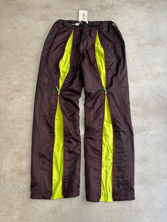 Pantalones ‘Deadstock’ Nylon ‘Double Zip’ Versace Sport 00s Vintage - M