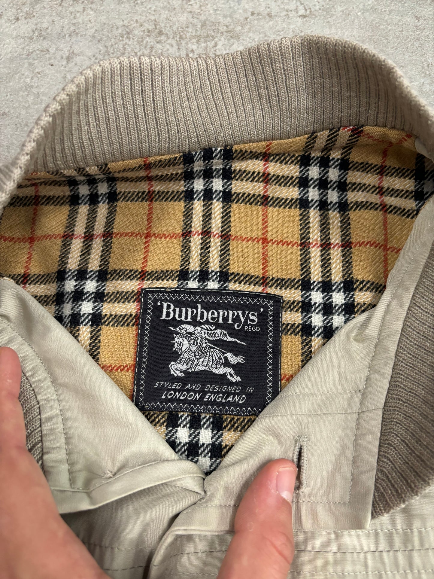 Chaqueta Harrington Burberry 90s Vintage - M