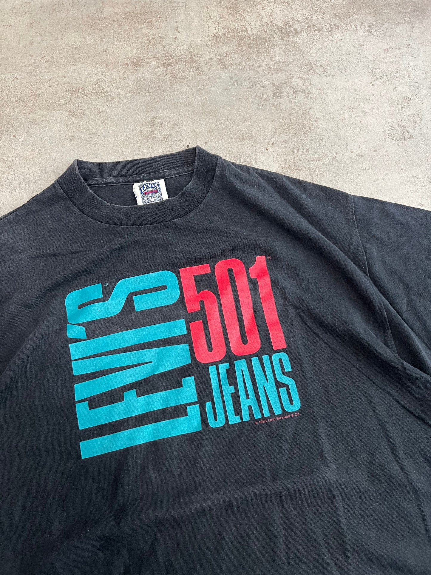 Camiseta Vintage Levi’s 501 1991 Single Stitch - M