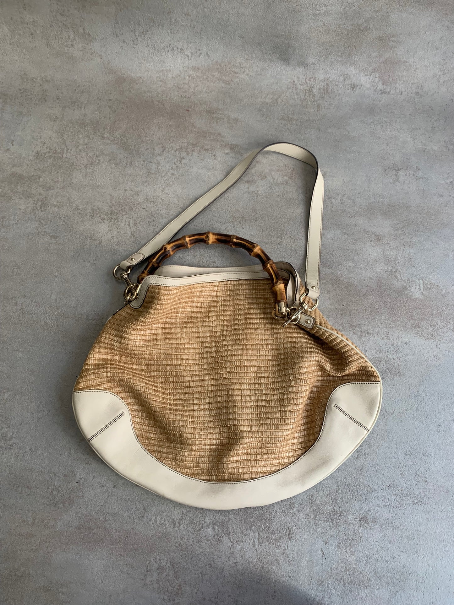 Bolso Vintage Gucci ‘Peggy’ Mimbre/Bambu 00’s