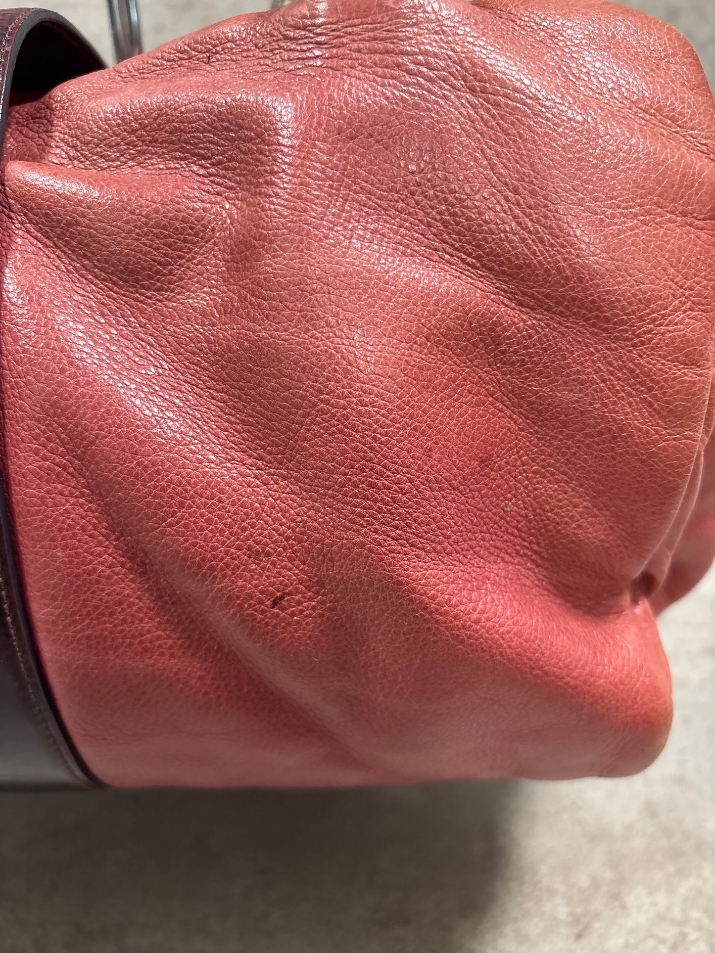 Bolso Hombro Cuero Rojo Loewe