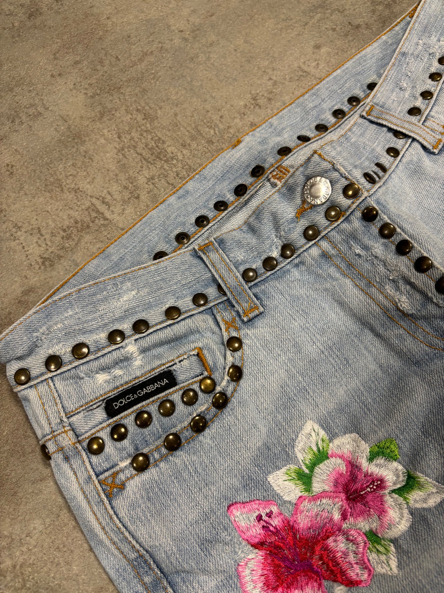 Pantalones Tiro Bajo Dolce & Gabbana ‘Honolulu’ SS/2005 Vintage - M Woman