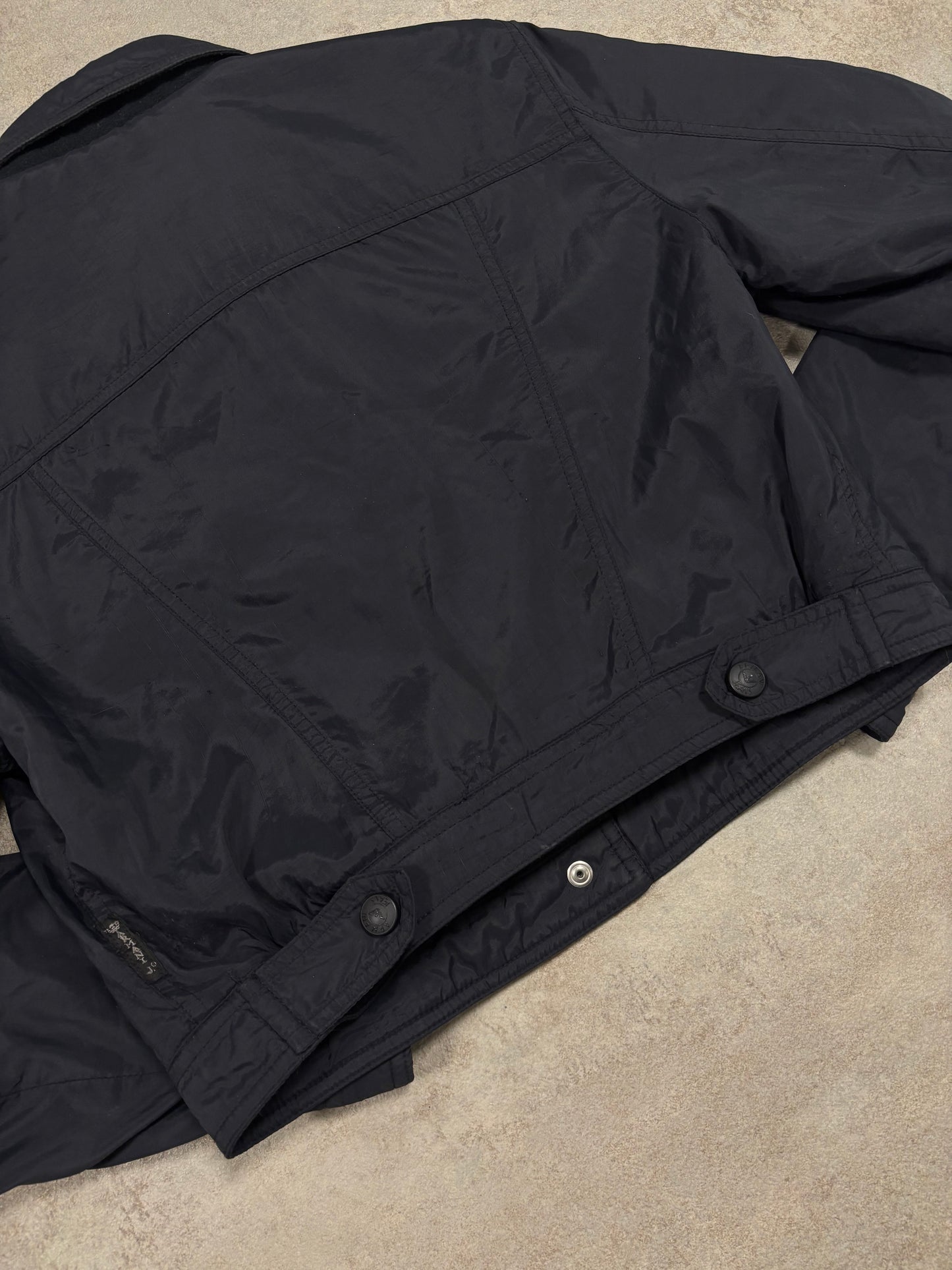 Chaqueta Trucker Nylon Cropped Armani Jeans 90s Vintage - S