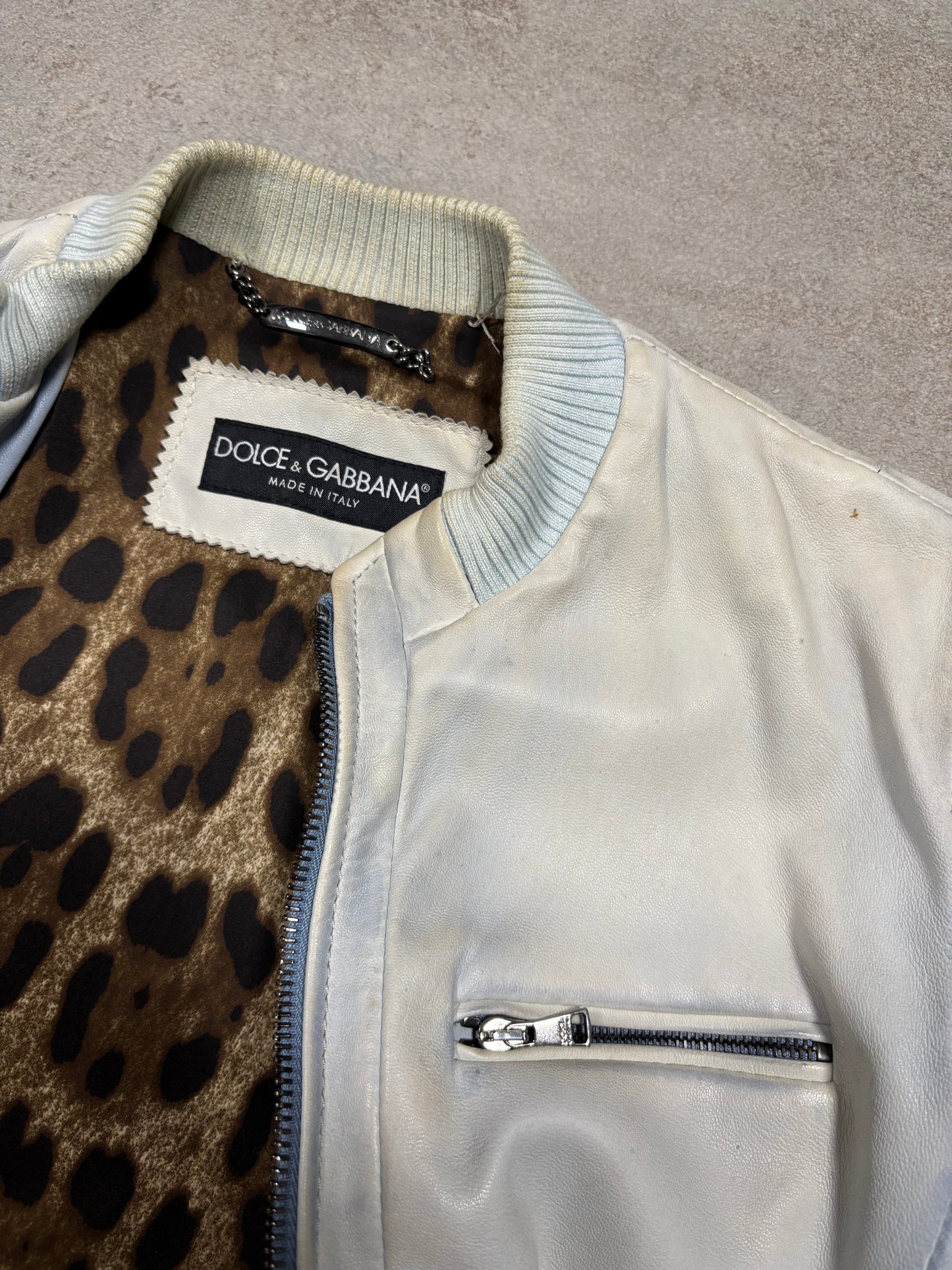 Chaqueta Cuero Fluido Dolce & Gabbana Color Difuminado - S