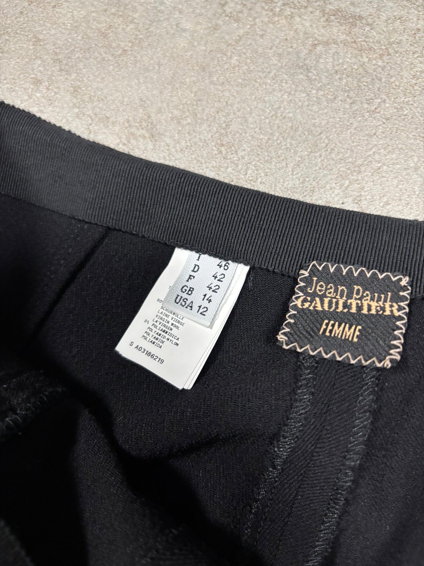 Pantalones Traje Pinzas Wide Leg Jean Paul Gaultier 90s Vintage - M Woman