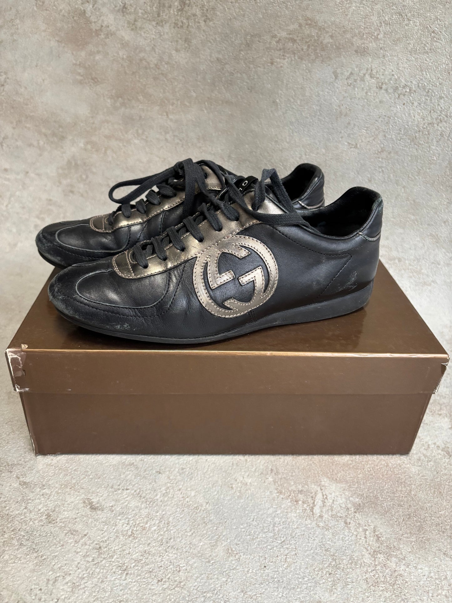 Zapatillas Deportivas Leather Gucci 00s Vintage With OG Case - 37