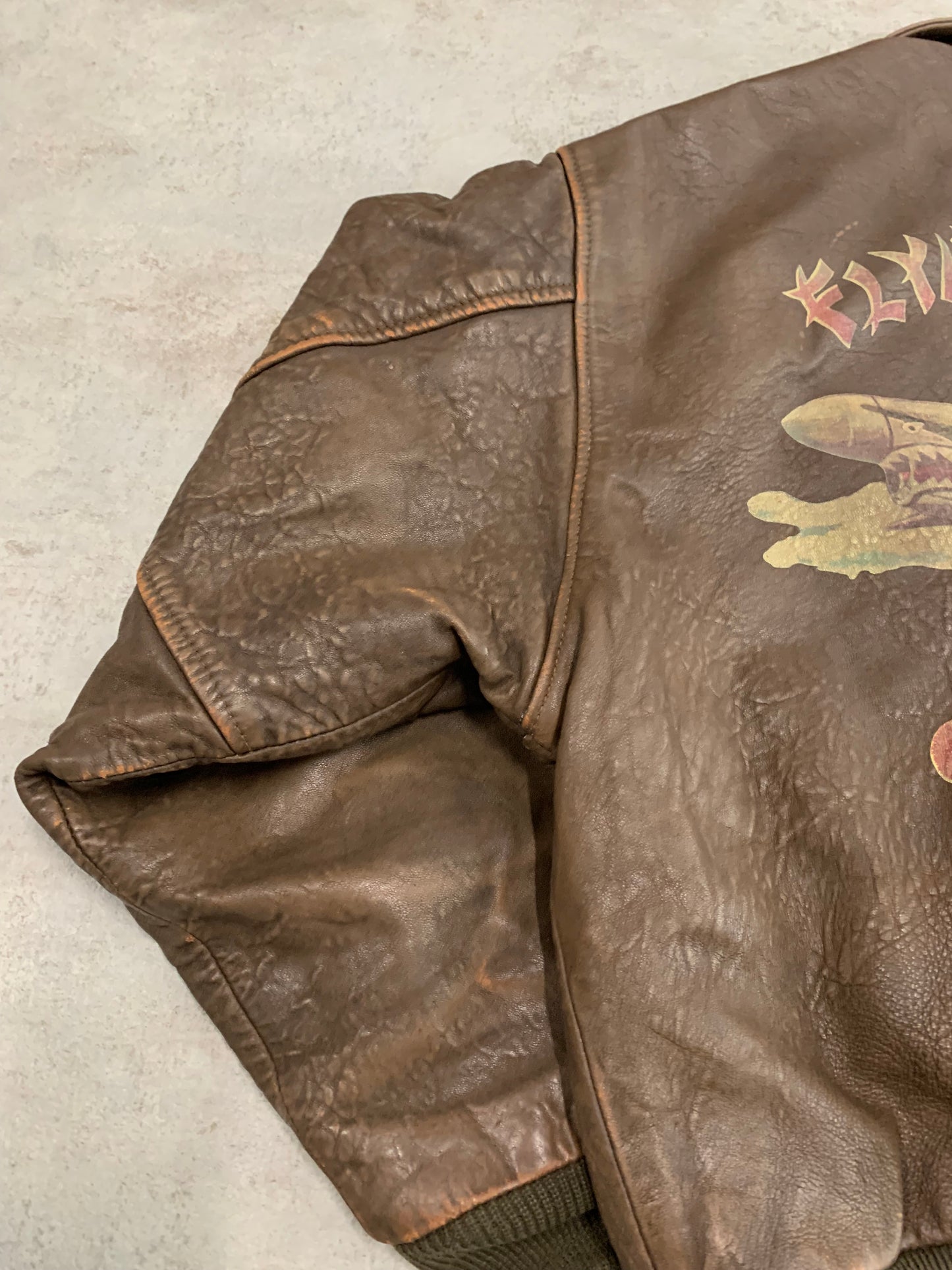 Chaqueta Cuero Vintage Avirex A-2 1987 ‘Flying Tiger’ Edition - XL