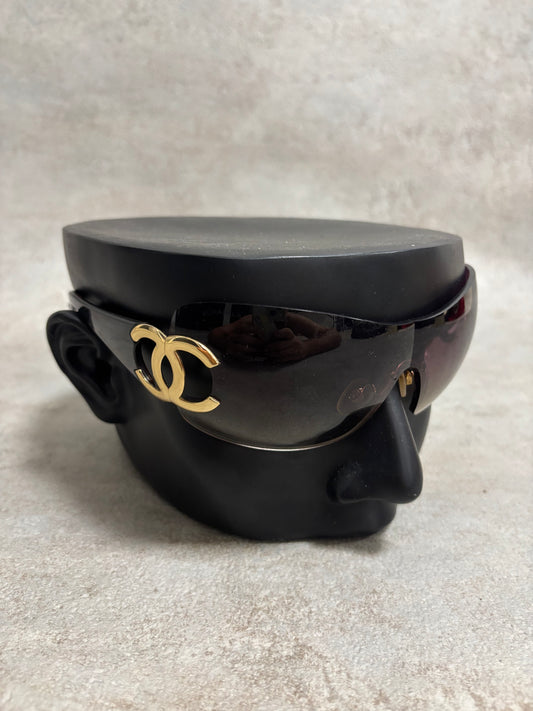 Gafas De Sol Pantalla Chanel ‘Big Logo’ 00s Vintage