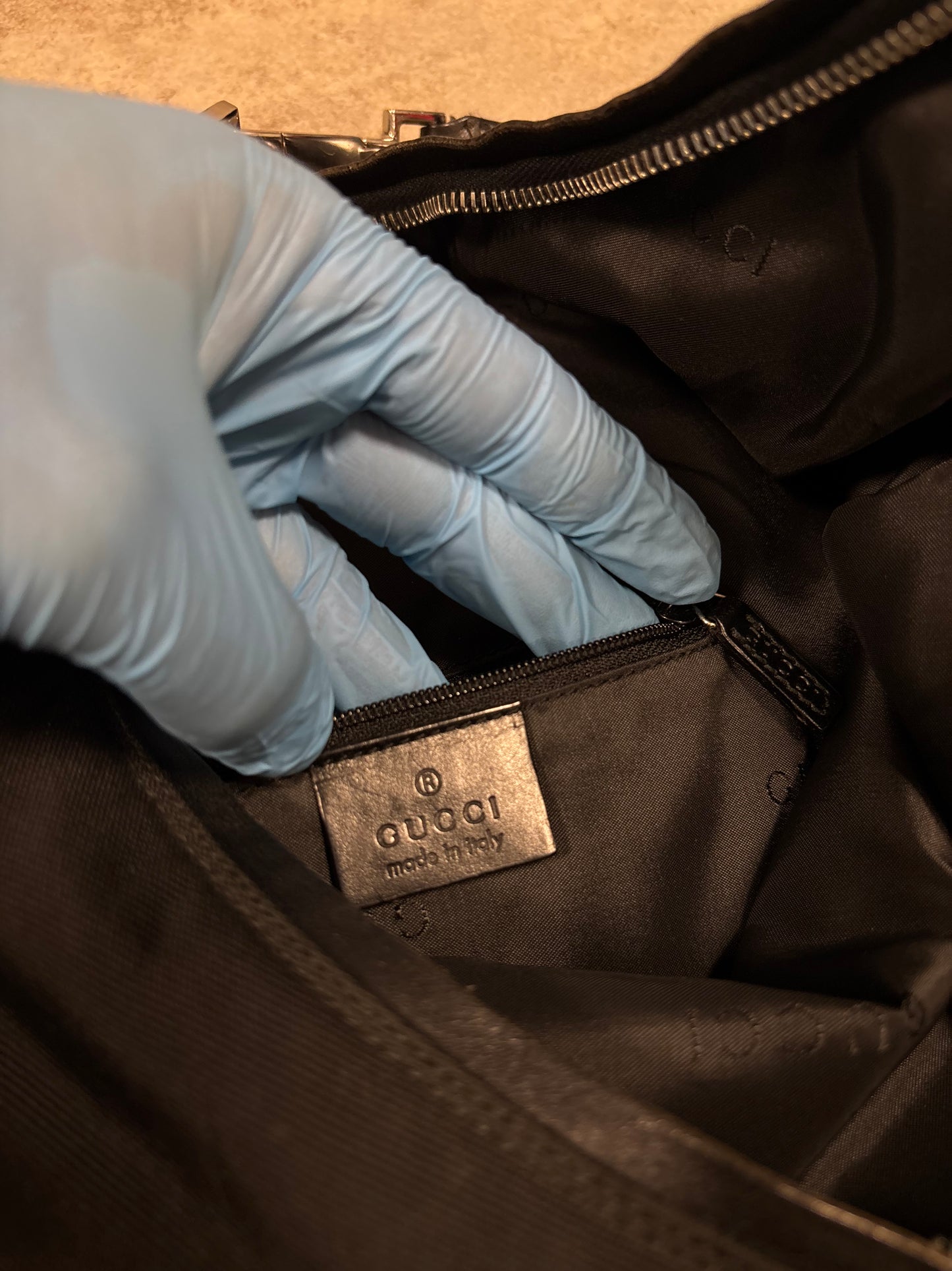Bolso Hombro ‘Hobo’ Gucci Nylon 00s Vintage