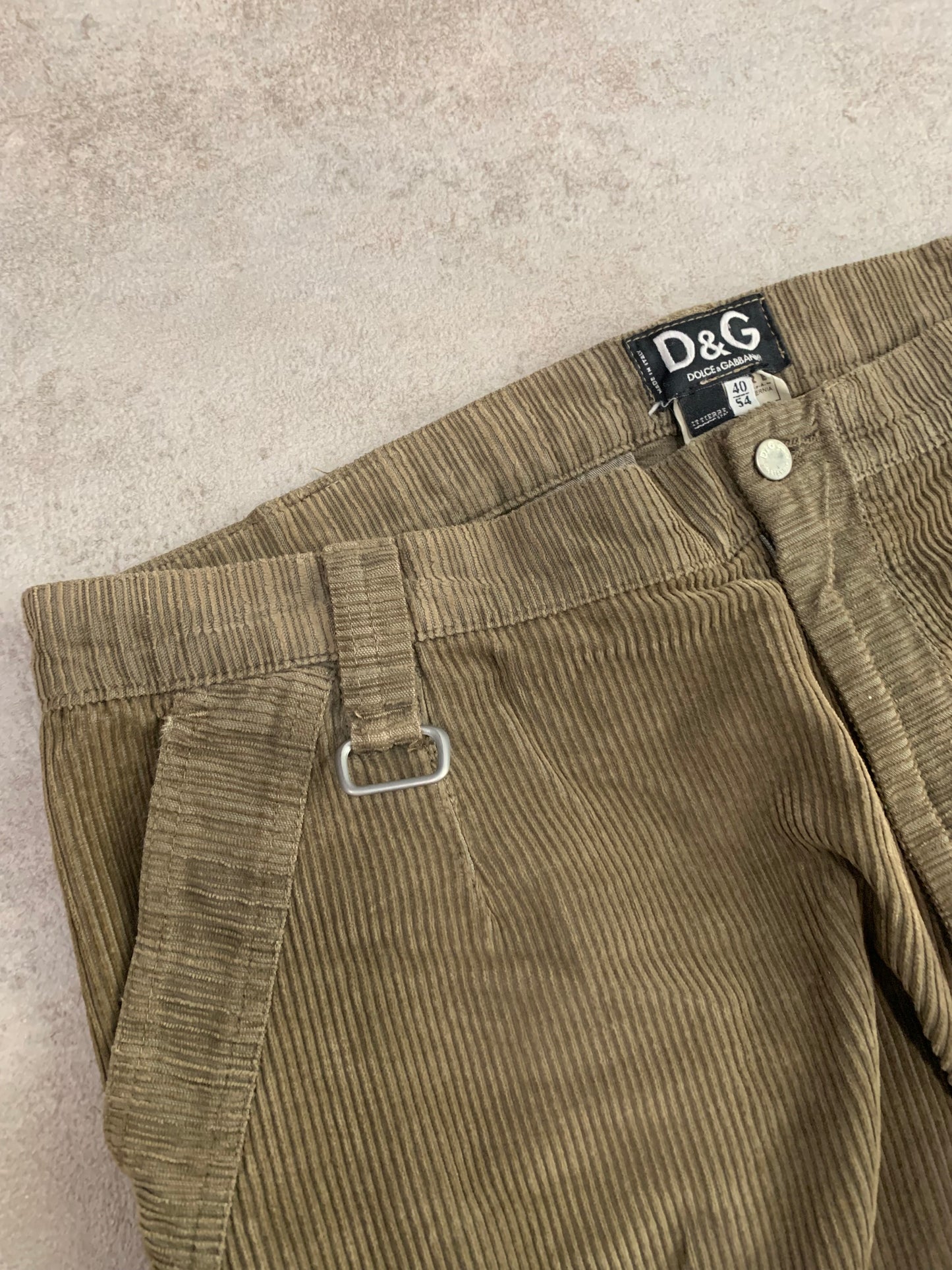 Pantalones Cargo Pana Vintage Dolce & Gabbana 00’s - L