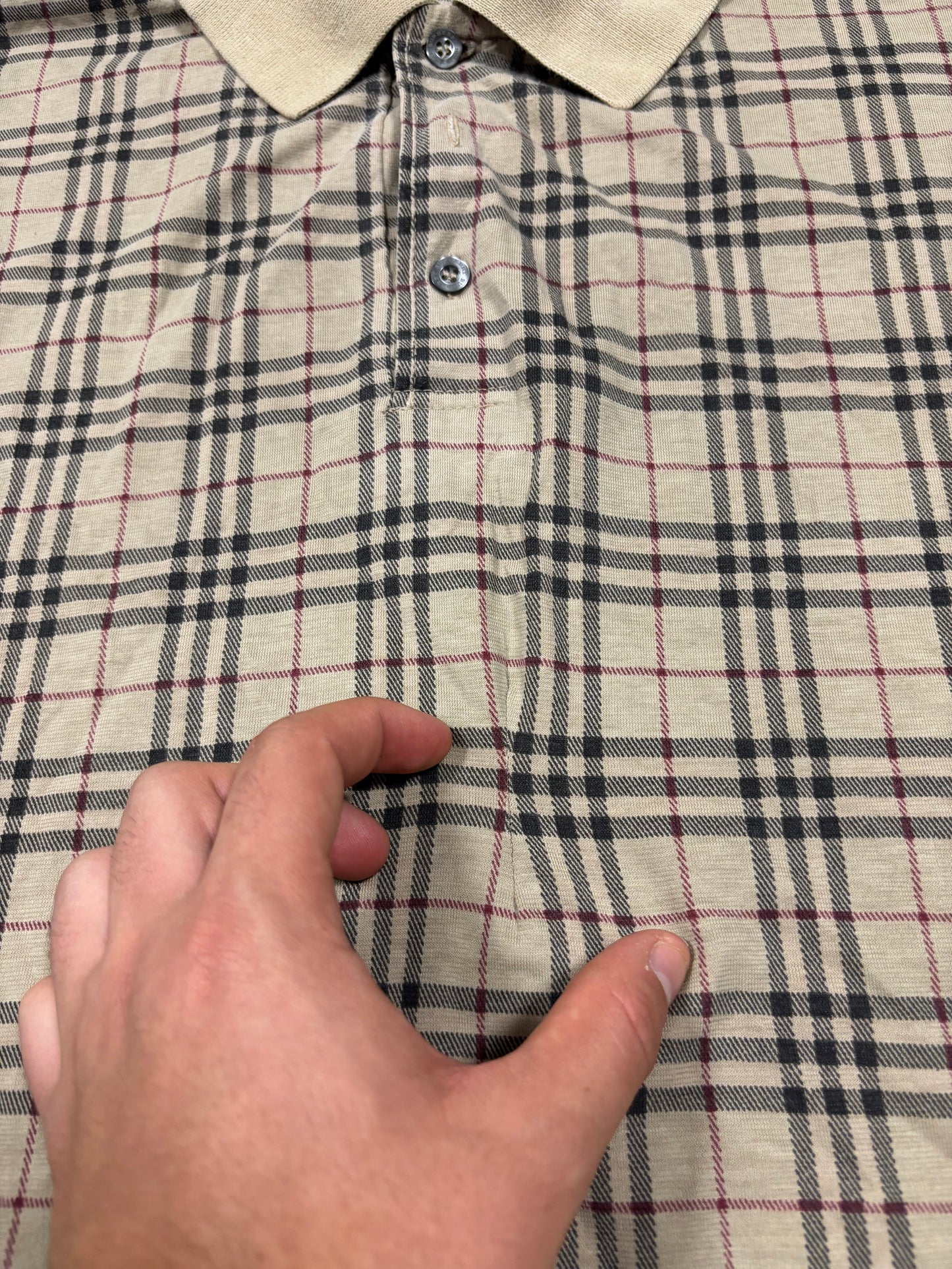 Polo ‘Novacheck’ Burberry 00s Vintage - L