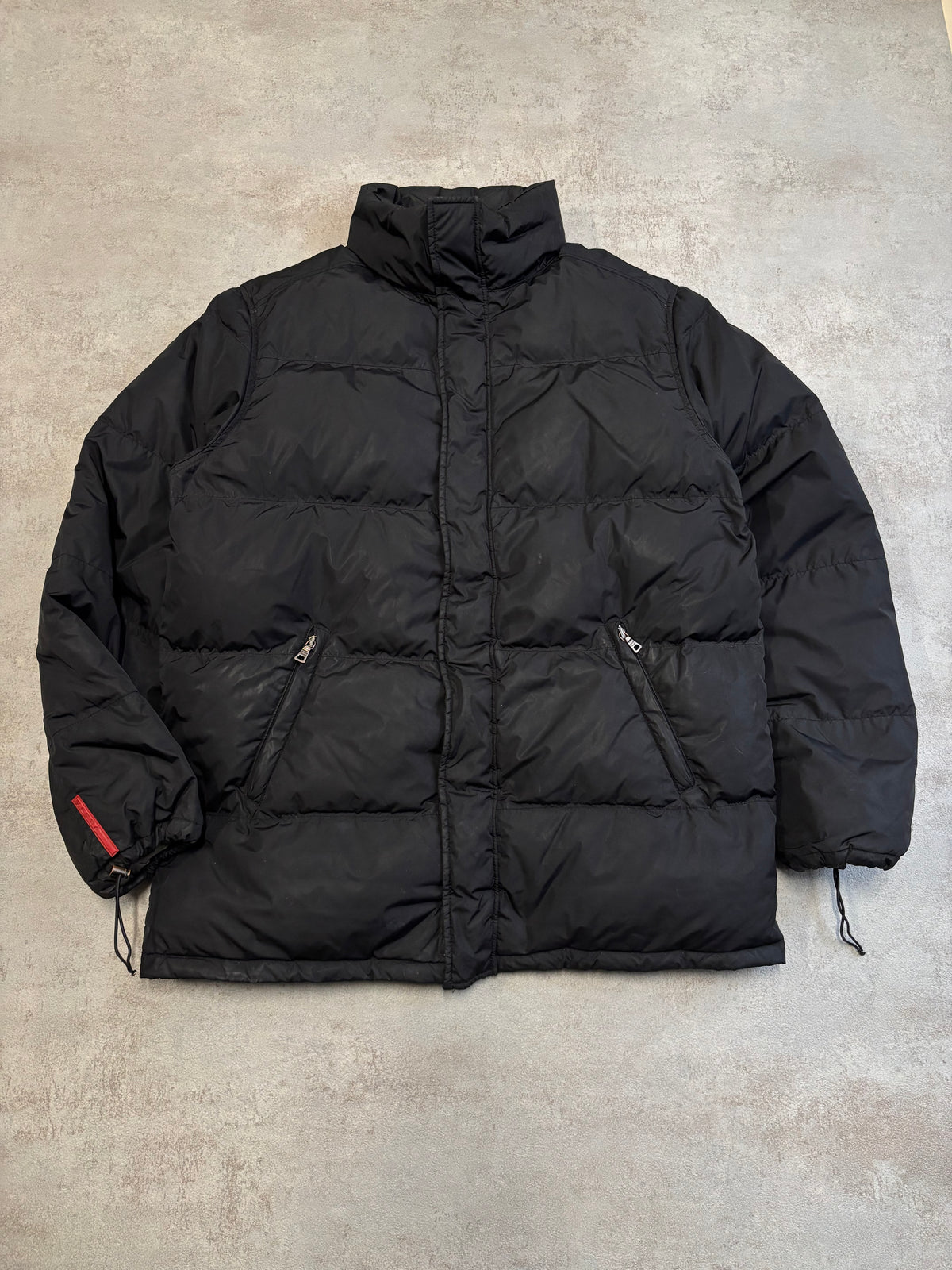 Abrigo Largo Acolchado Prada 00s Vintage - L