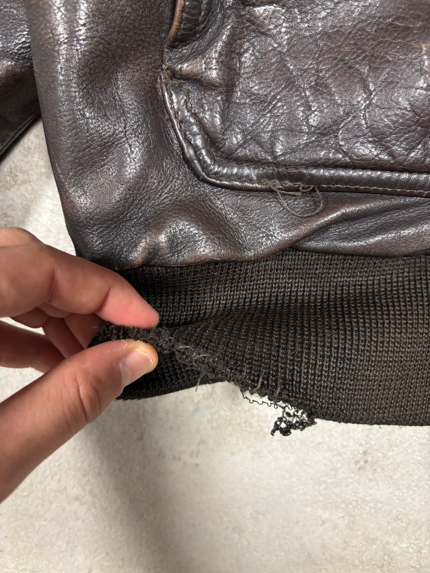 Chaqueta Cuero G-1 Avirex 1992 Vintage - L