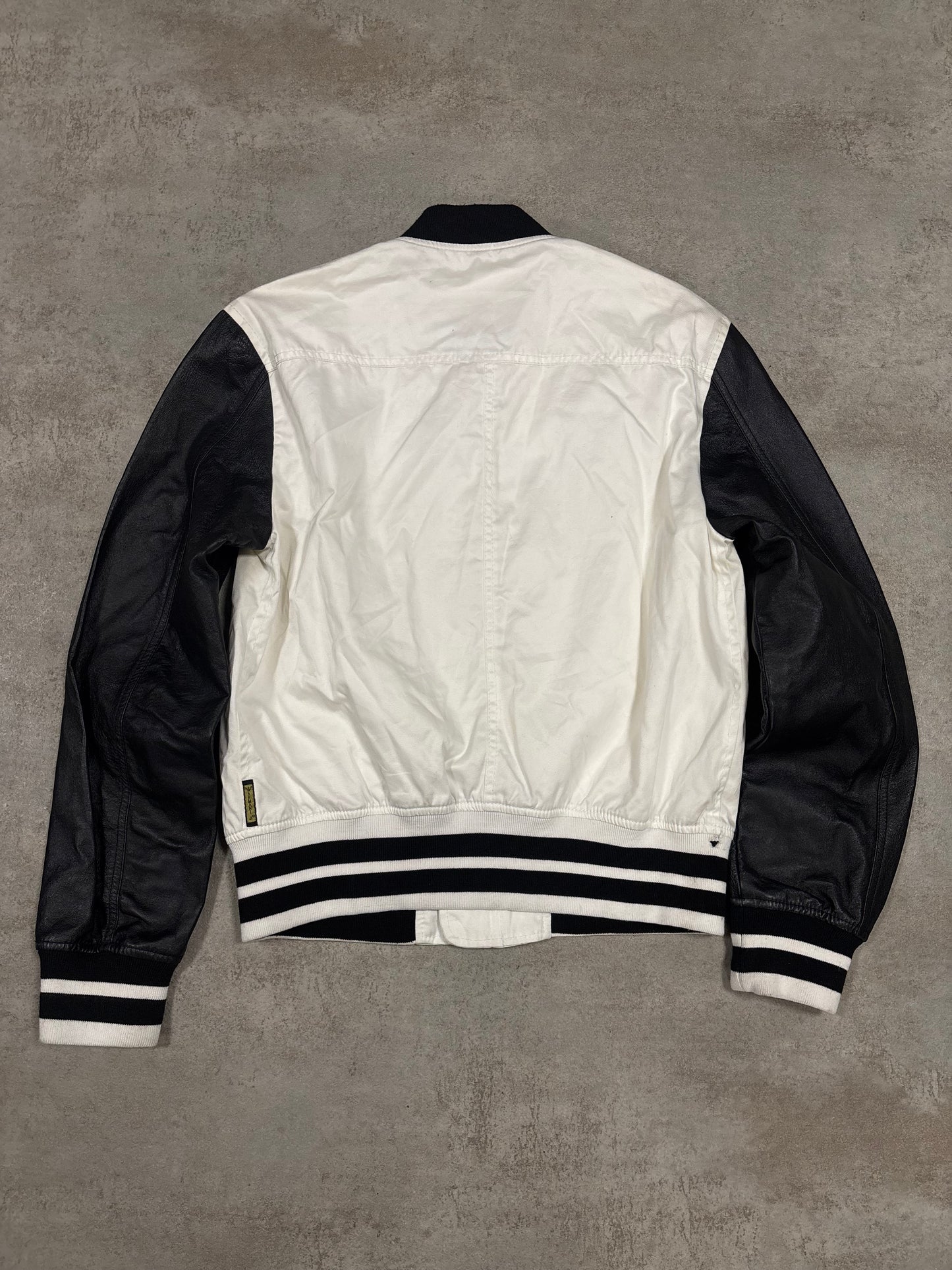 Chaqueta Cuero Varsity College Armani Jeans 00s Vintage - S