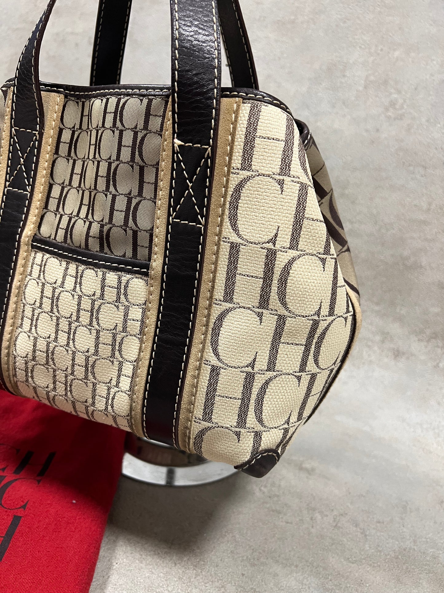 Bolso Tela Convertible Vintage Carolina Herrera 00’s Deadstock